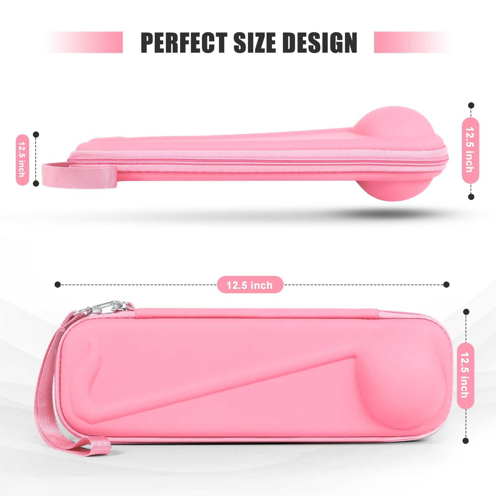 Otamatone Carrying Case - Portable Storage Bag for Japanese Electronic Musical Instrument with Hand Strap (Pink) | Perfect for Travel, School & Music Performances