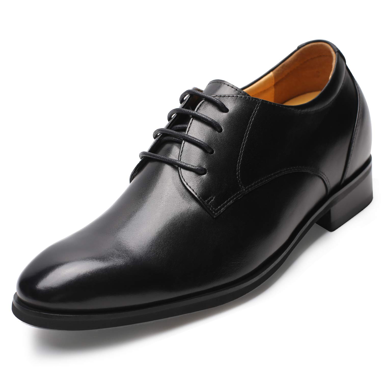 CHAMARIPA Men's Invisible Height Increasing Elevator Shoes - Lace Up Leather Oxford Dress Shoes for Formal Occasions | Elevator Shoes for Men That Make You Taller | Perfect for Weddings, Business Meetings & Special Events