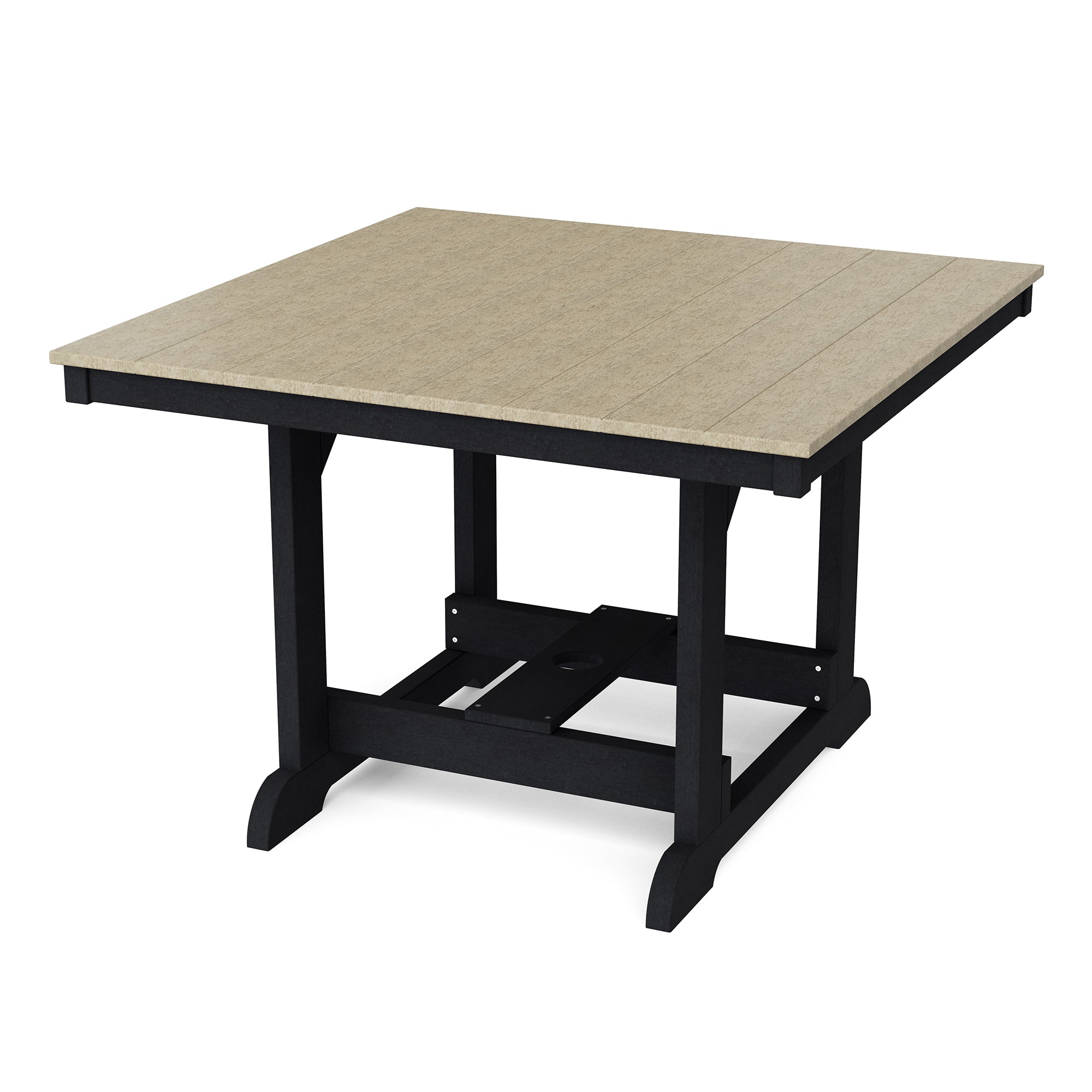 Heritage 44x44 Inch Square Dining Table - Solid Wood Farmhouse Style Kitchen Table for Family Meals & Entertaining