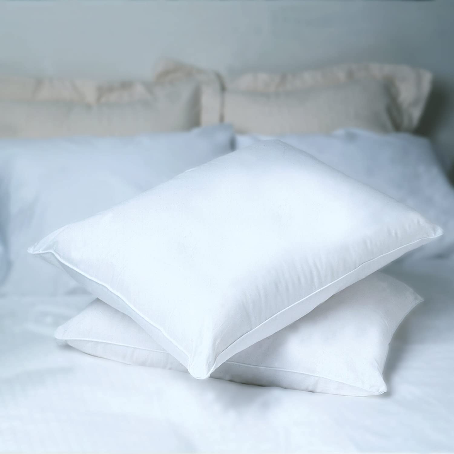 Pacific Coast Feather Colossus Polyester Pillows 2 Pack - Soft Support for Side & Back Sleepers - Perfect for Bed, Sofa & Guest Room