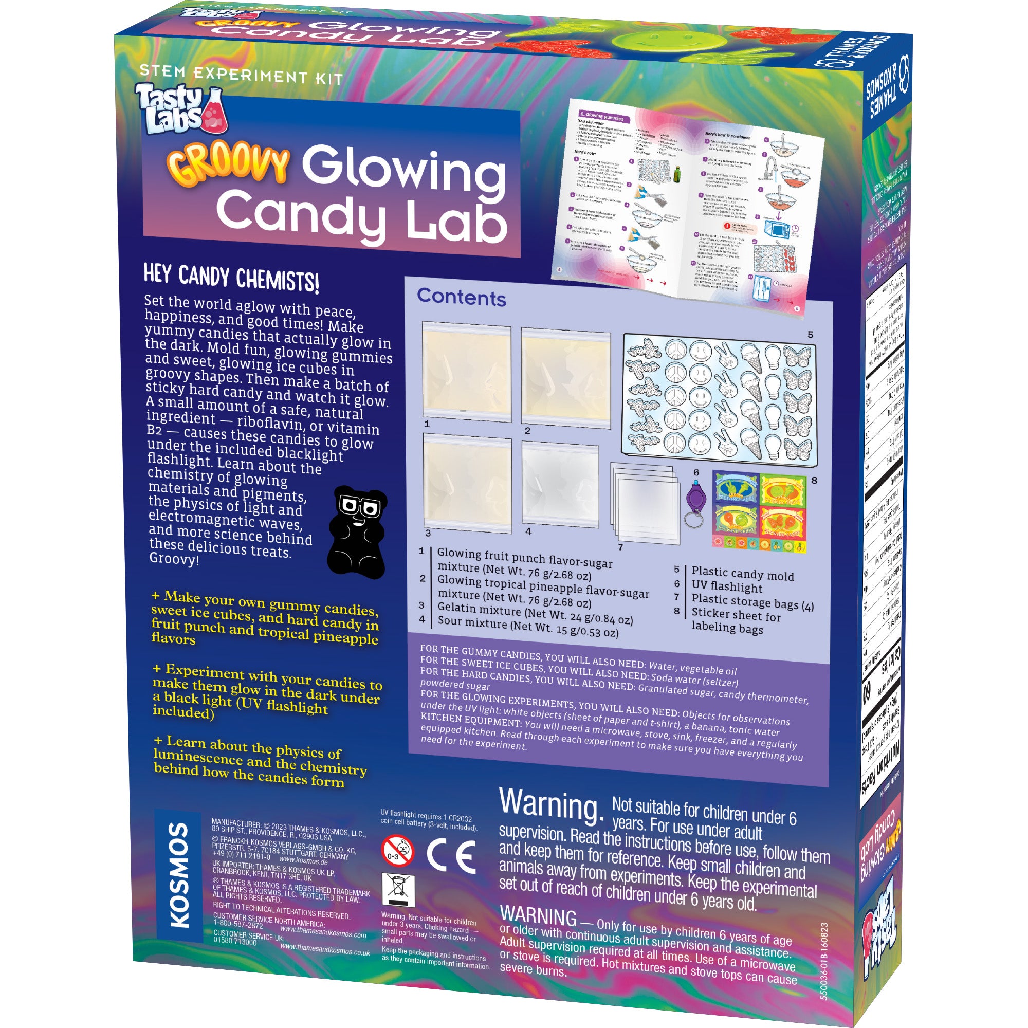 Groovy Glowing Candy Lab Kit - DIY Science Experiments for Kids - Fun STEM Educational Toy for Birthday Parties & Halloween Activities