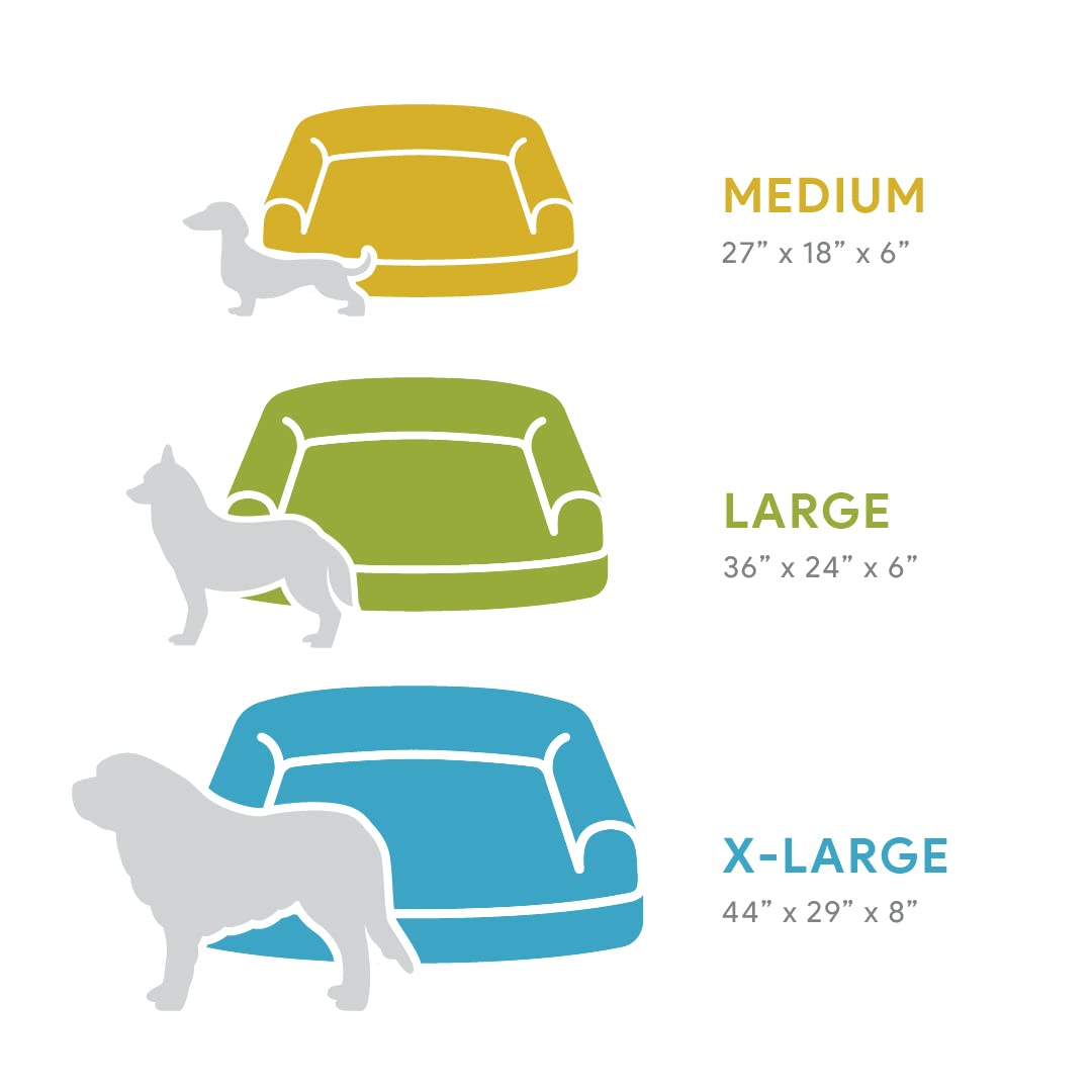 King Size Orthopedic Dog Bed for Large Dogs & Cats - Plush Microsuede & Sherpa Sofa-Style Pet Bed with Removable Washable Cover | Perfect for Living Room, Bedroom & Pet-Friendly Spaces