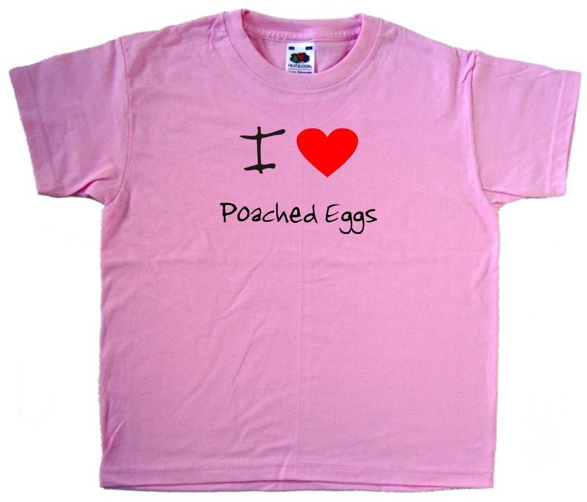 Heart Poached Eggs Kids T-Shirt - Pink Cute Top for Playdates