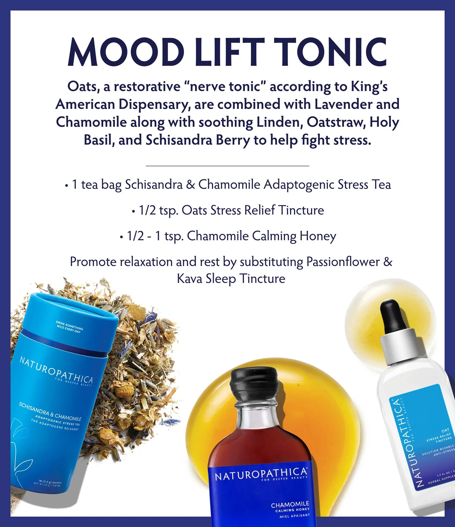 Naturopathica Schisandra & Chamomile Adaptogenic Stress Relief Tea - Herbal Relaxation Blend for Anxiety Relief & Better Sleep - Perfect for Evening Relaxation & Stress Management