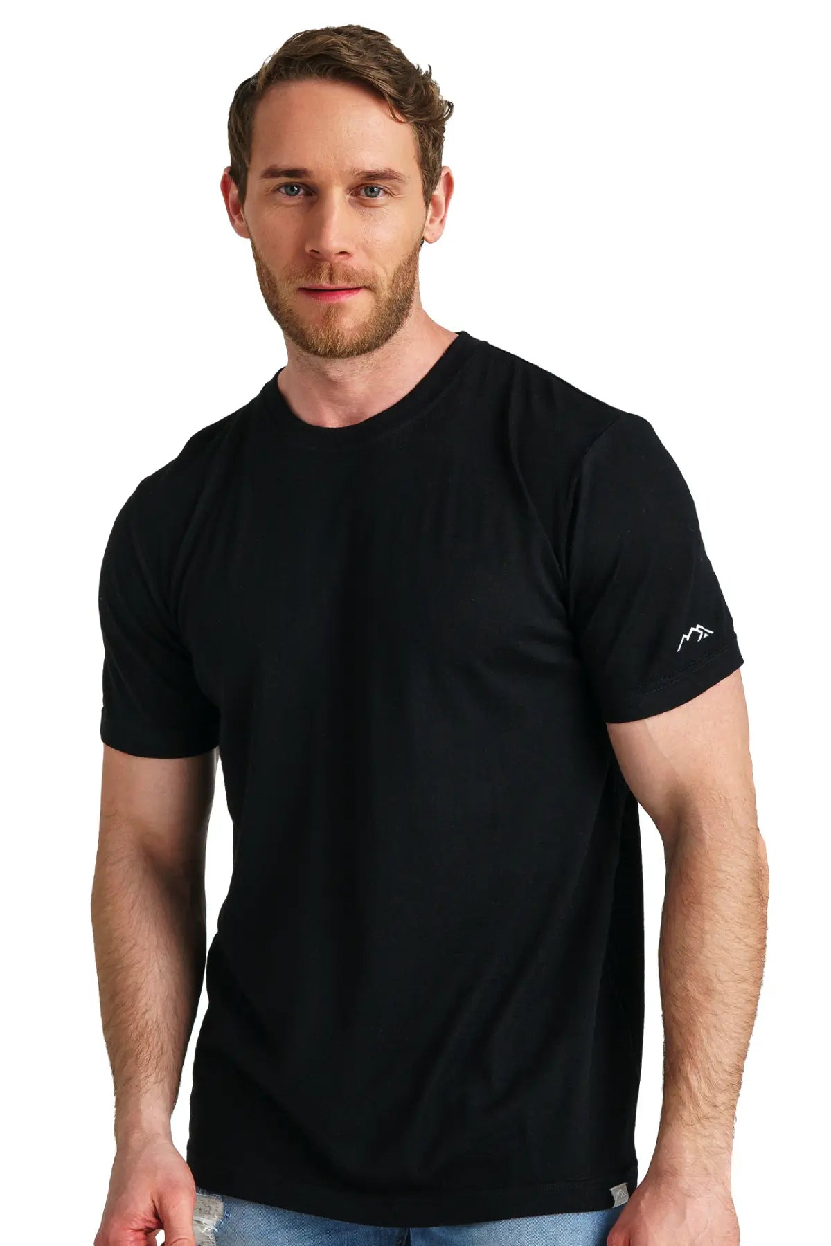 Premium Men's Merino Wool T-Shirt - 165 Black Ink with Free Socks - Soft Breathable Base Layer for Hiking, Travel & Everyday Wear