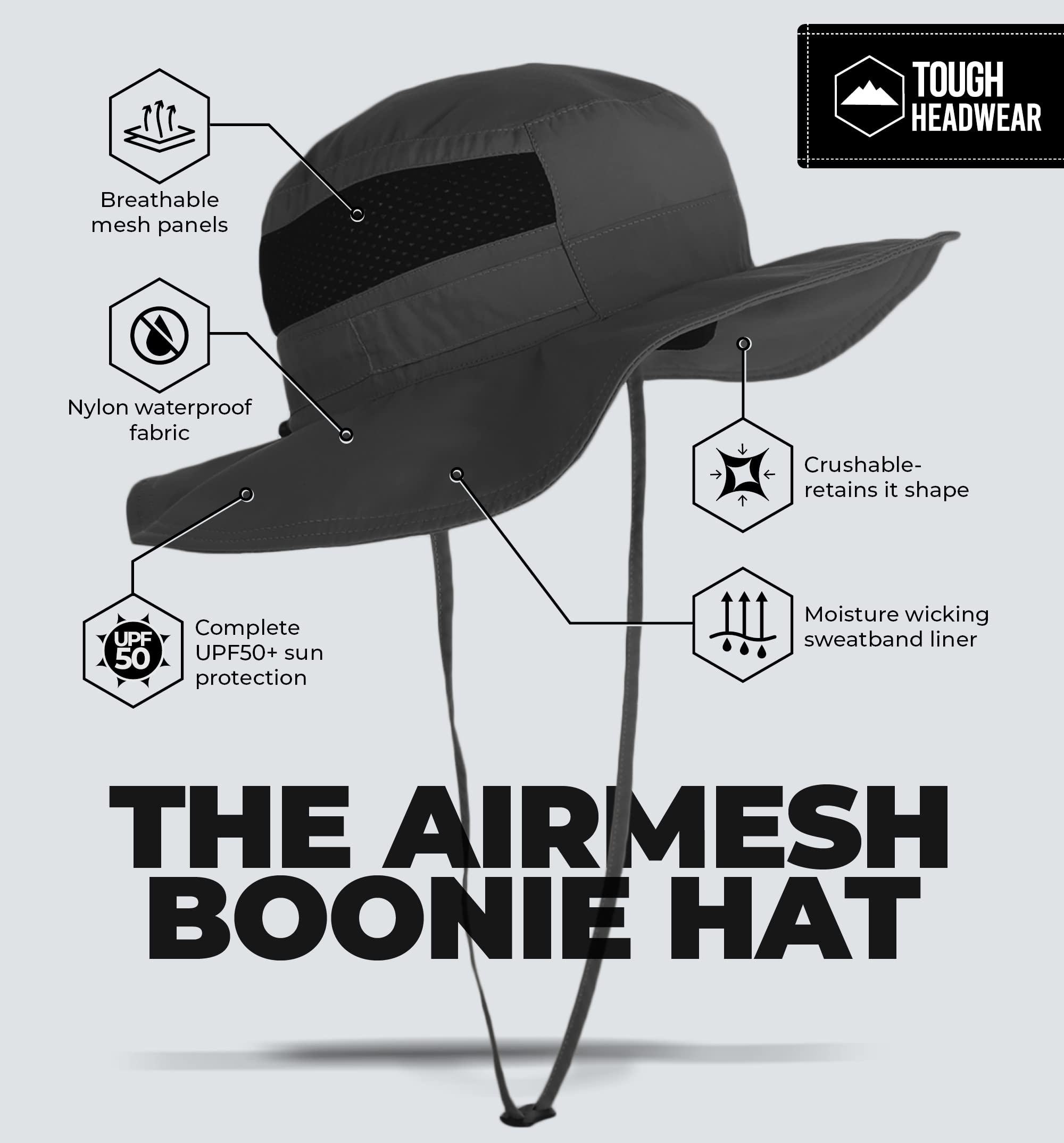 Fishing Hat for Men & Women - Outdoor Boonie Hat for Camping & Beach