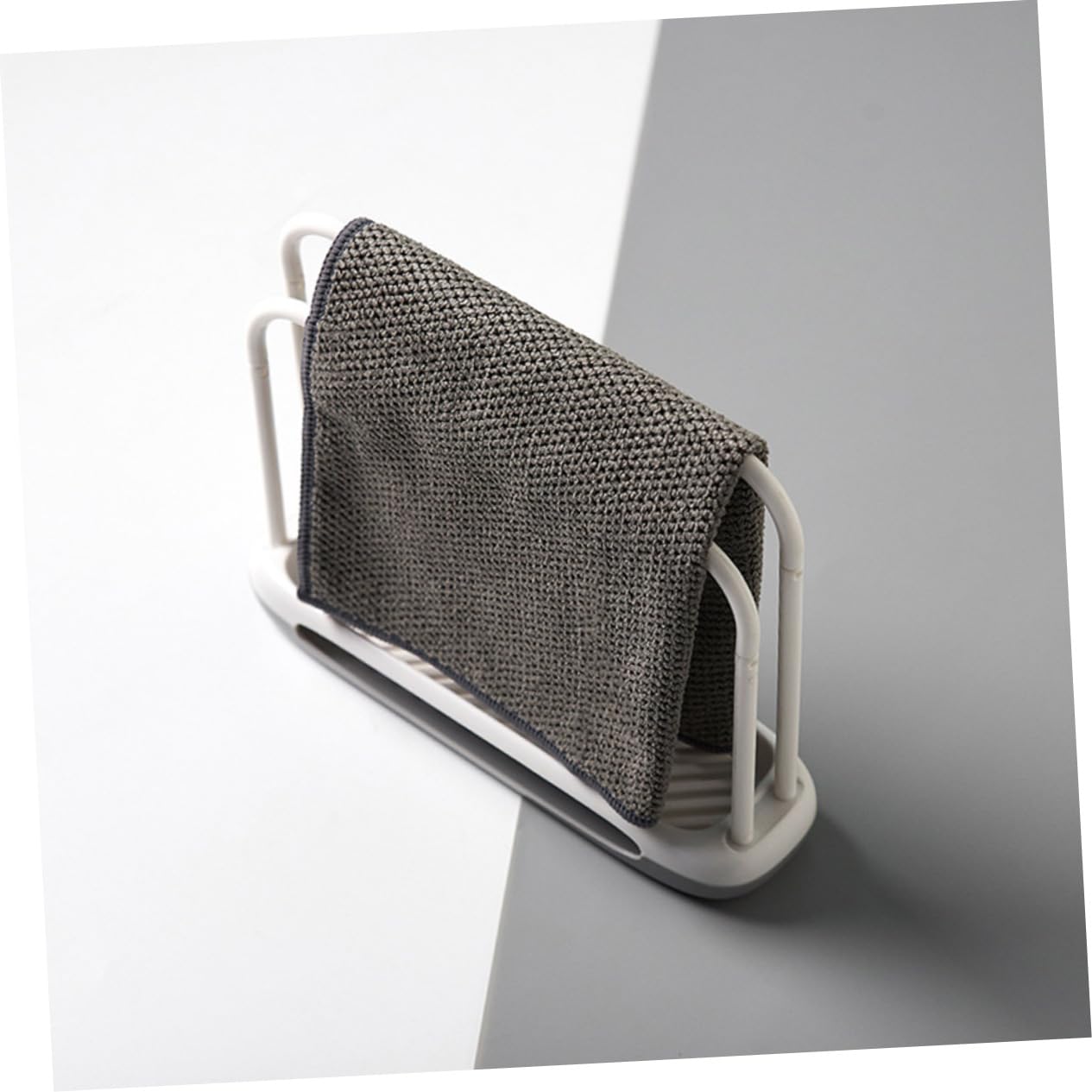 **Detachable Grey Countertop Towel Rack - Kitchen Organizer & Towel Holder for Absorbent Storage - Perfect for Small Spaces, Bathrooms, and Kitchen Countertops**
