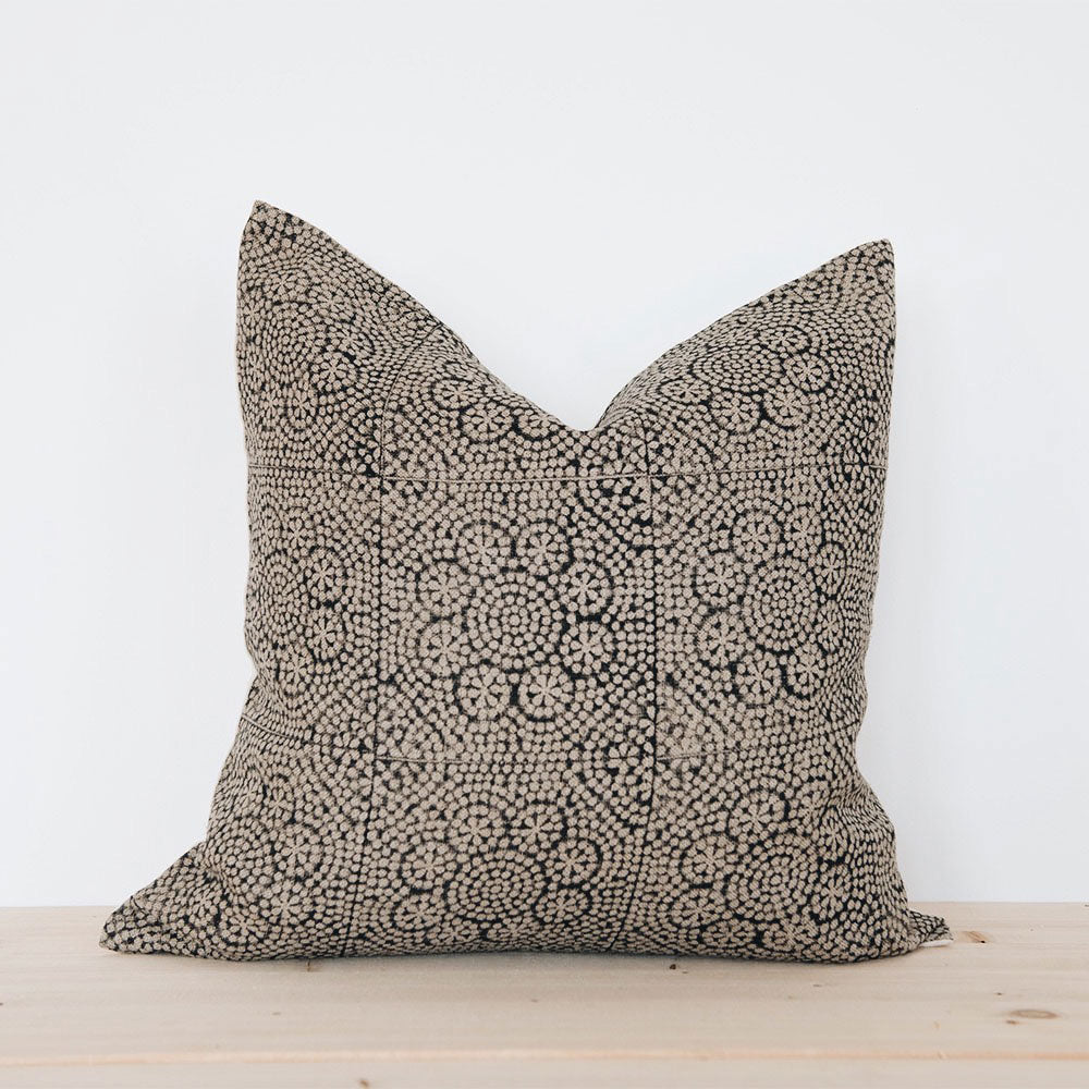 Handmade Linen Block Printed Pillow Cover No. 01211 - Bohemian Home Decor for Living Room, Bedroom & Sofa