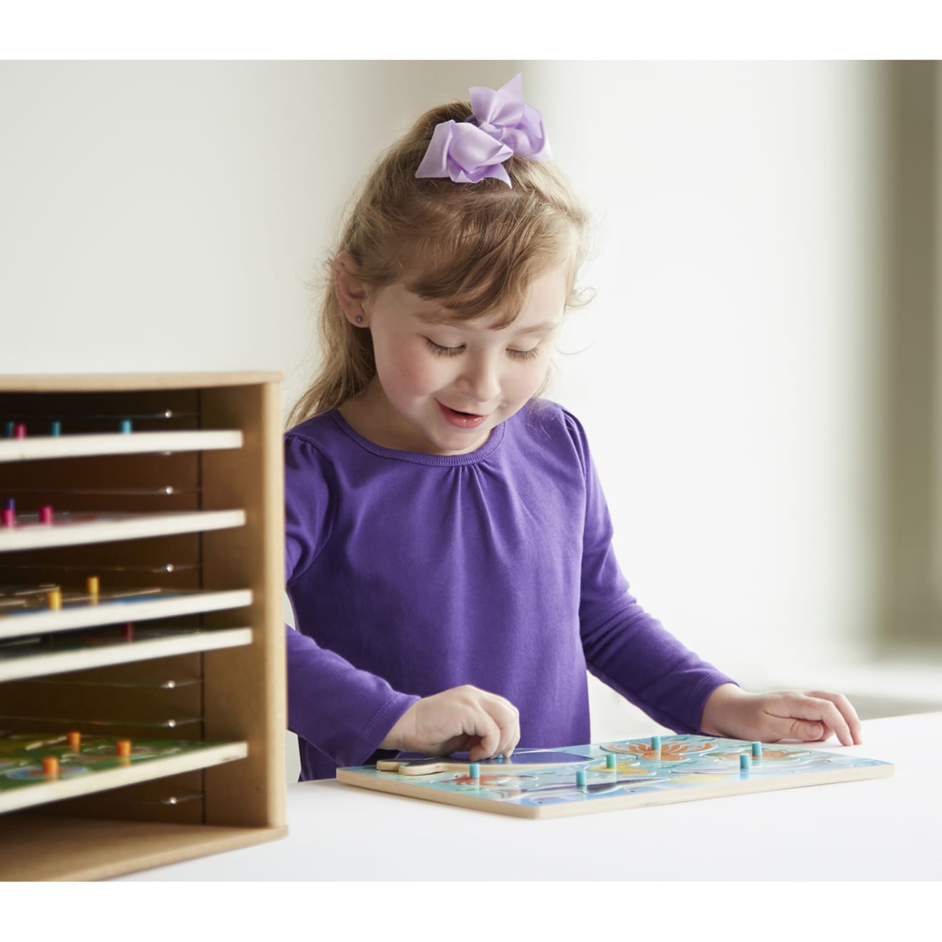 Natural Wood Puzzle Case - Eco-Friendly Wooden Puzzle Storage Box for Kids & Adults - Perfect for Organizing Board Games, Toys, and Home Decor