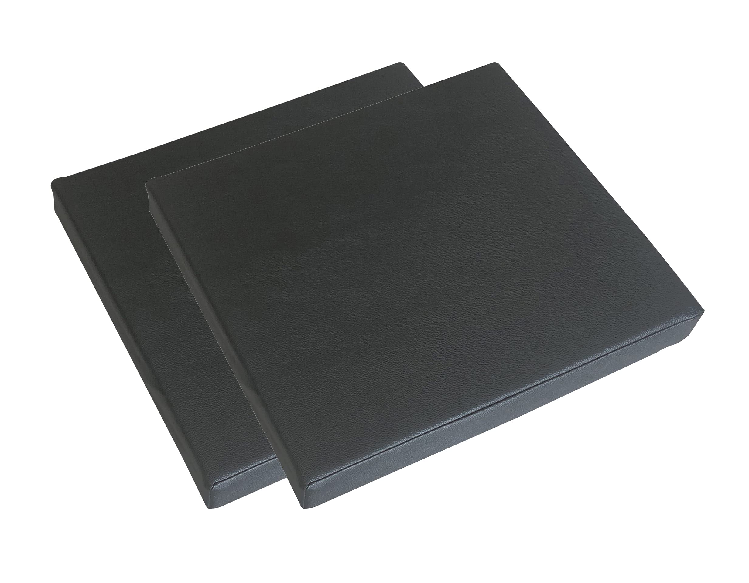 Frabury 2-Pack Black Memory Foam Leather Seat Cushions - 18