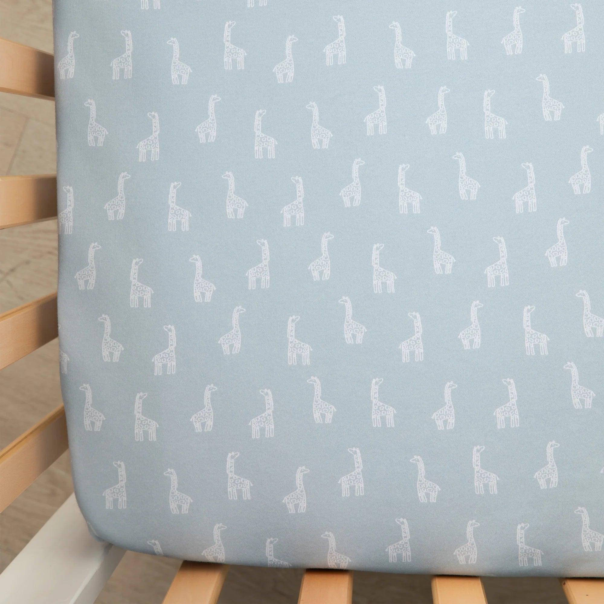 Organic Jersey Cotton Fitted Sheets 2 Pack - Soft Breathable Crib Sheets for Baby, Wild Safari Animal Print - Perfect for Nursery, Daycare & Travel Cribs