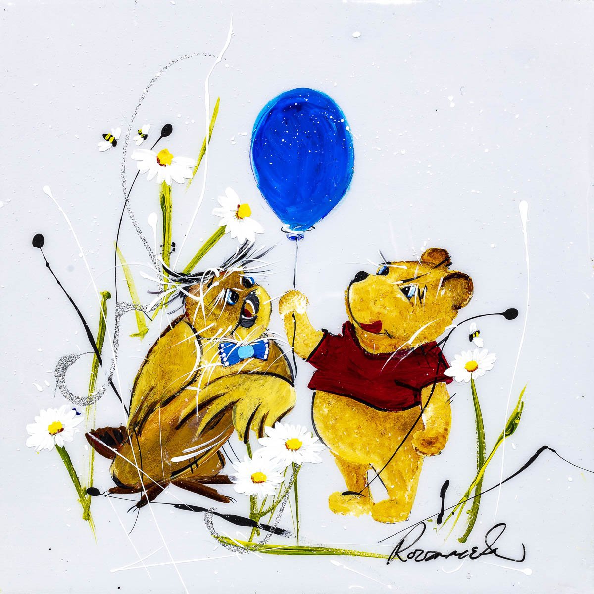 Original Set of 4 'Oh, Bother' Plush Toys - Perfect for Disney Fans, Collectors, and Winnie the Pooh Lovers - Great for Gifts, Home Decor, and Kids' Bedroom