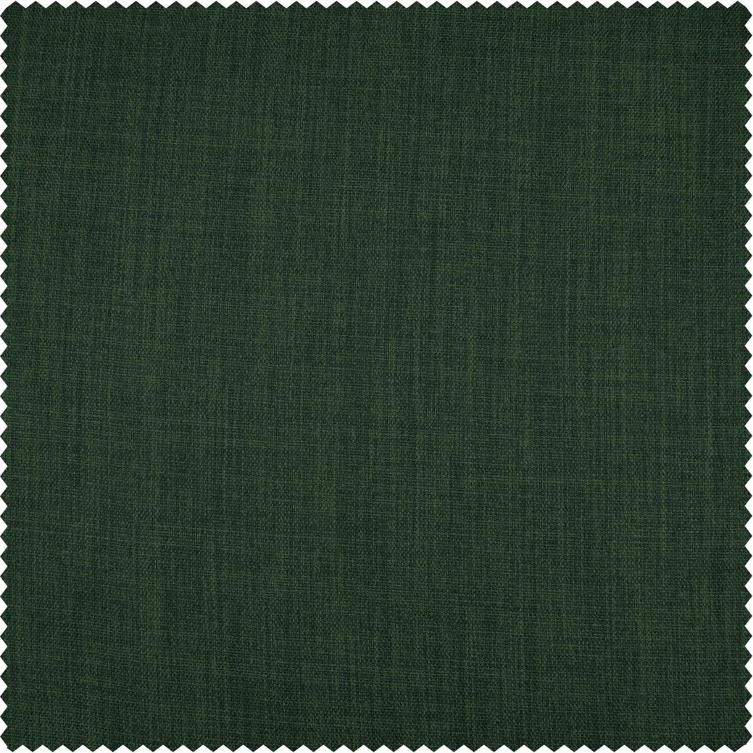 Custom Green Textured Faux Linen Curtains - Elegant Window Drapes for Living Room, Bedroom & Home Decor