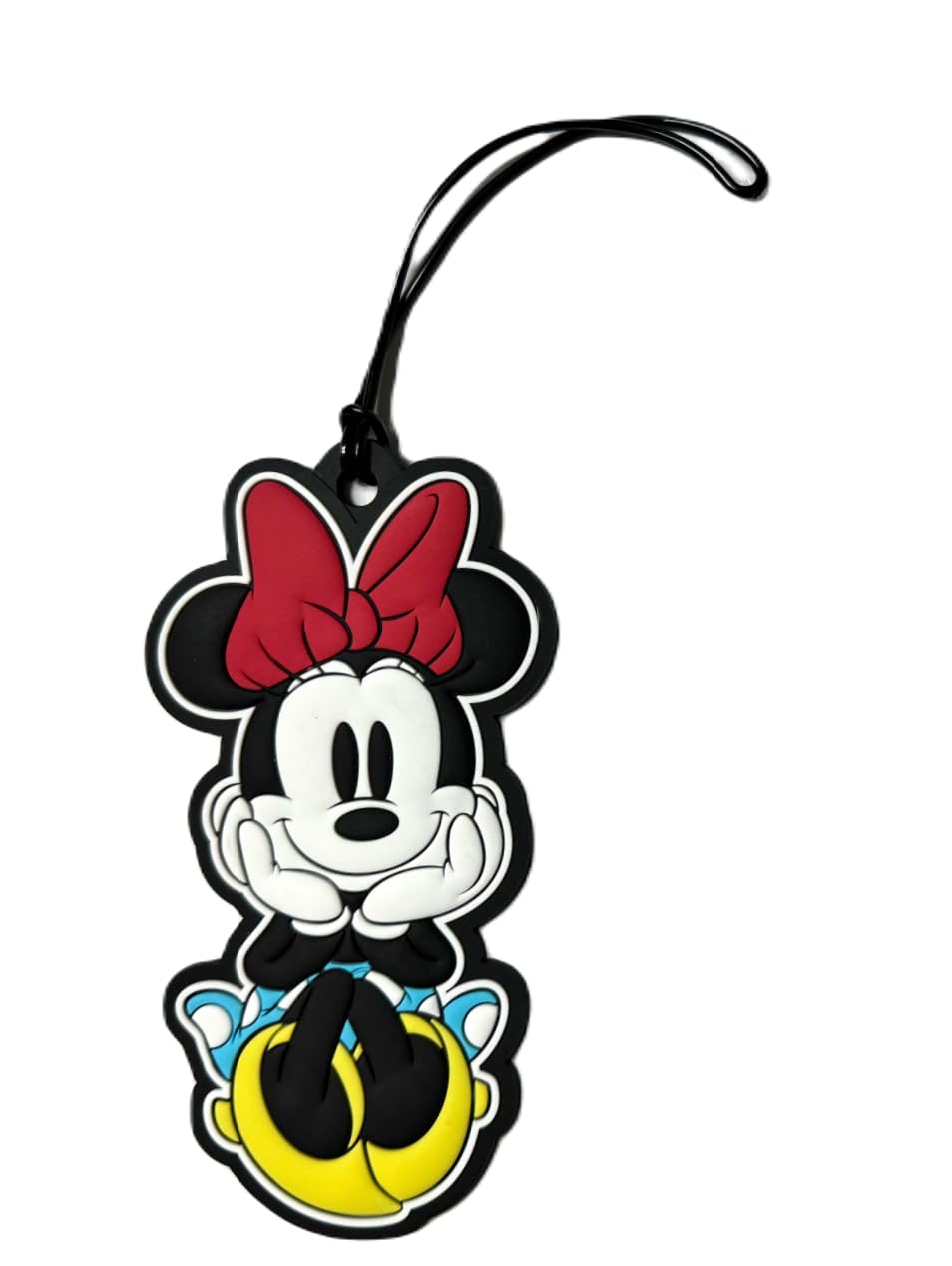 Disney Minnie Mouse Sitting Luggage Tag - Cute Travel Accessories for Suitcases, Bags & Backpacks - Perfect for Disney Fans & Vacation Trips