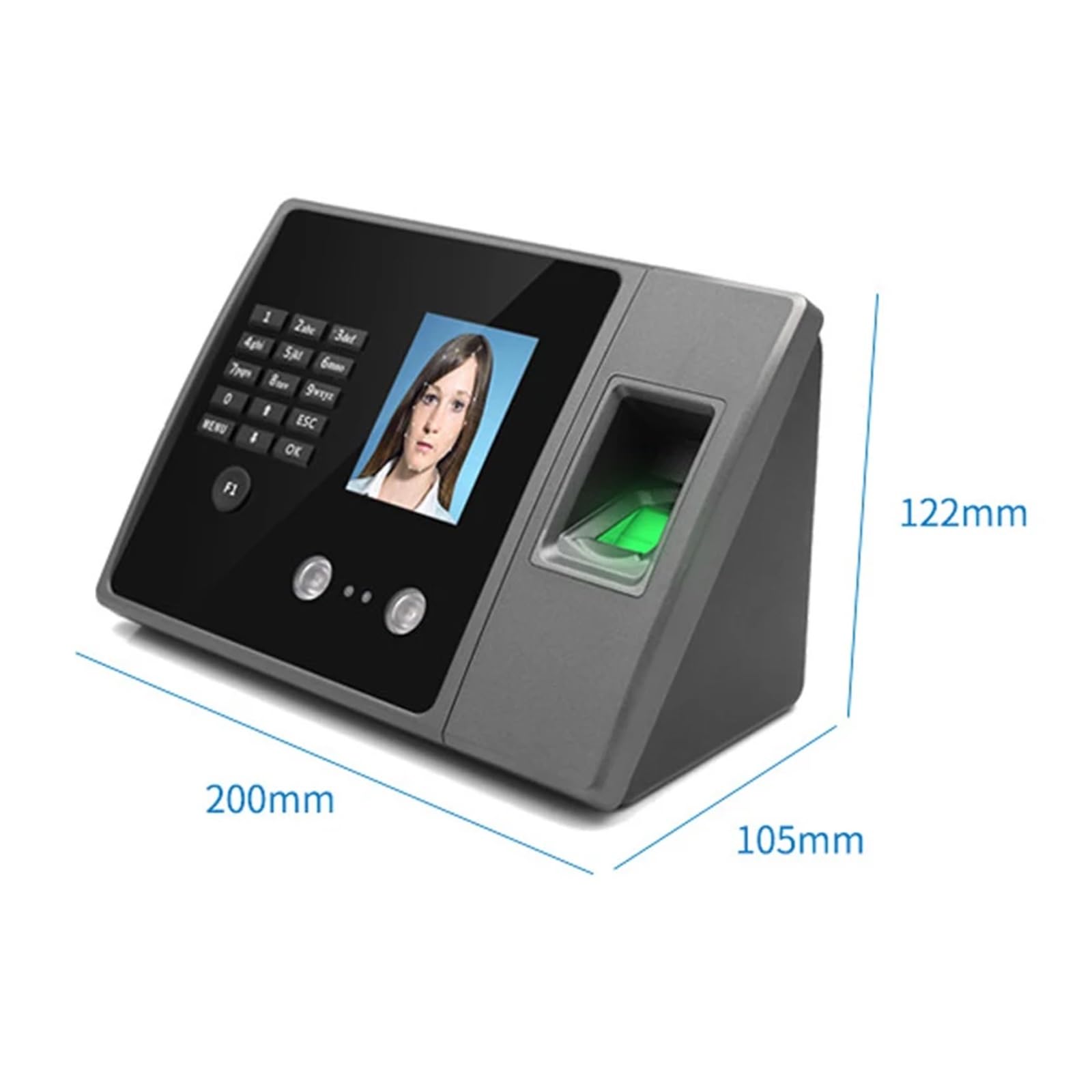 FA20 Biometric Time Clock - Facial Recognition & Fingerprint Attendance System for Employee Tracking - Ideal for Offices, Schools, and Access Control Management