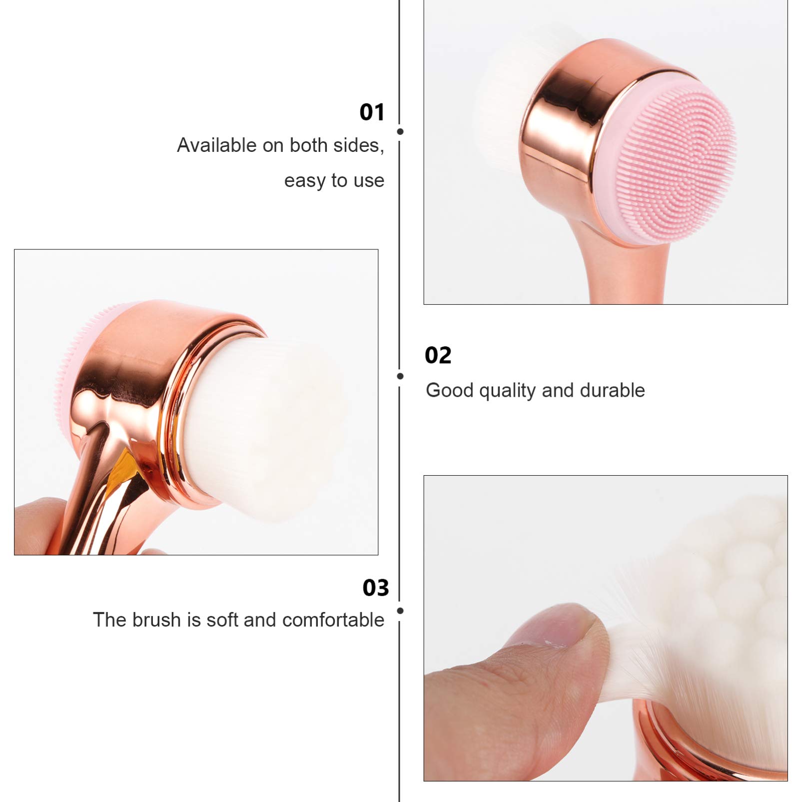 Minkissy Blackhead Remover & Facial Cleansing Brush - Deep Pore Cleanser, Skin Scrubber & Massager with Soft Bristles for Acne Prone Skin | Perfect for Daily Skincare Routine & Spa Treatments