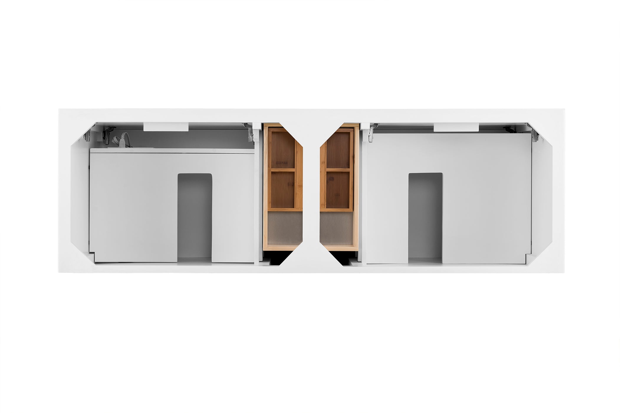 Palisades 72 Inch Double Sink Bathroom Vanity in Bright White - Perfect for Master Bathroom Renovation and Modern Home Decor