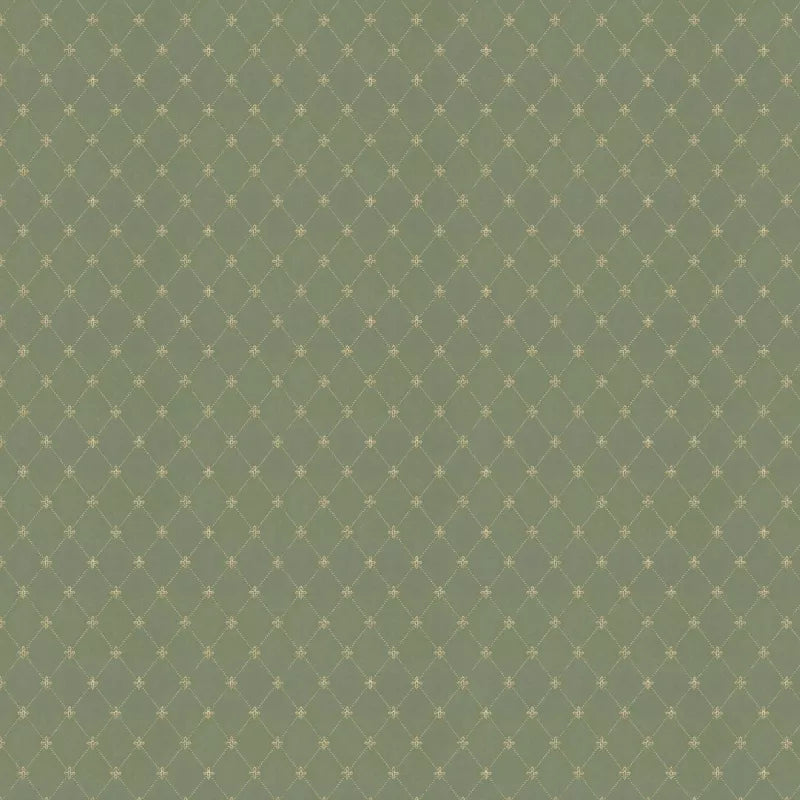 Lim & Handtryck Wallpaper Filipsborg Green/Gold - Premium Scandinavian Floral Design for Living Room & Bedroom Decor