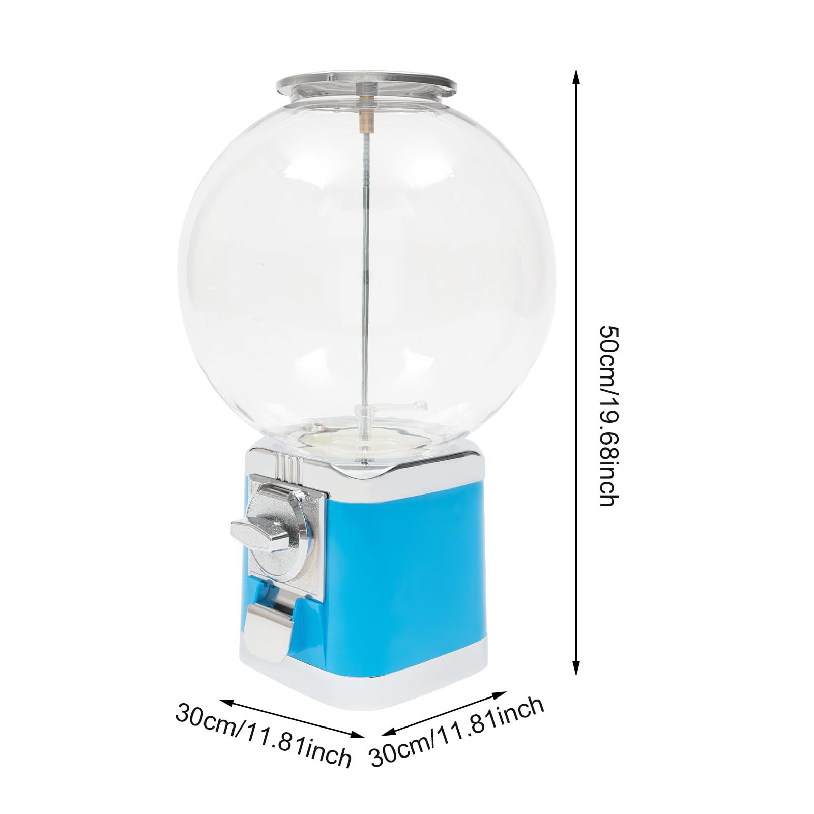 Commercial Bulk Vending Machine with 1.26in Ball Capacity & Key - Classic Bubble Capsule Toy Dispenser for Candy & Gumballs - Ideal for Game Stores, Retail Shops & Arcades - Sky Blue (US Stock) - Perfect for Birthday Parties, Carnival Prizes & Customer Rewards
