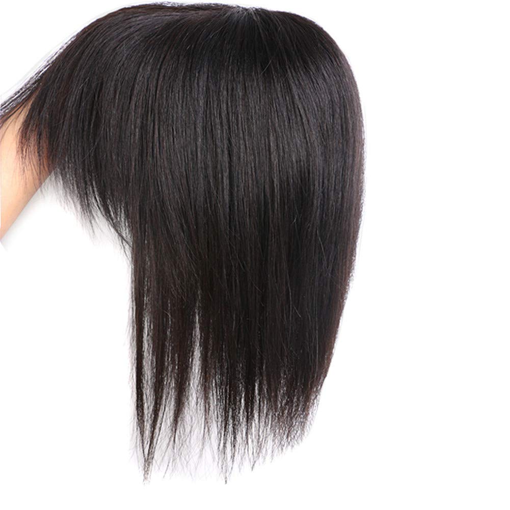 Real Human Hair Clip-in Toppers with Bangs for Women - 8