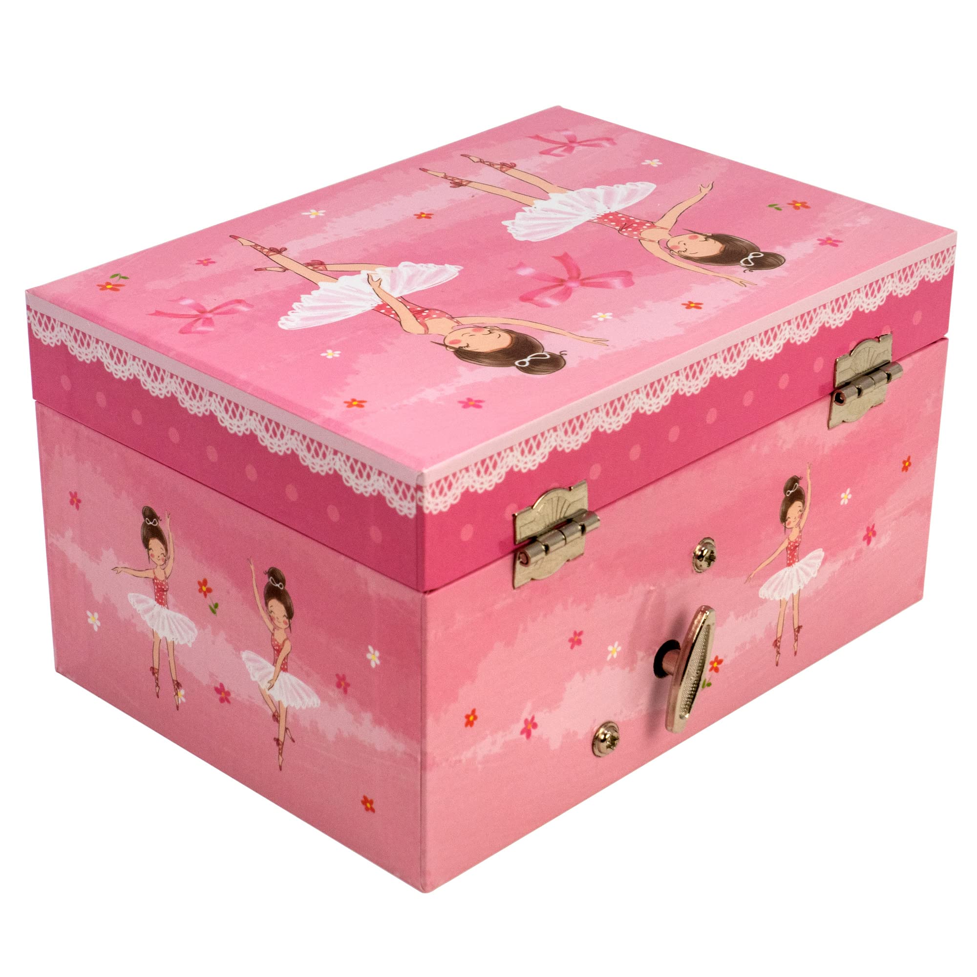 San Francisco Music Box Company - Ballet Dancing Keepsake Musical Jewelry Box with Mirror | Elegant Gift for Dancers, Ballerinas & Music Lovers | Perfect for Birthdays, Anniversaries & Special Occasions