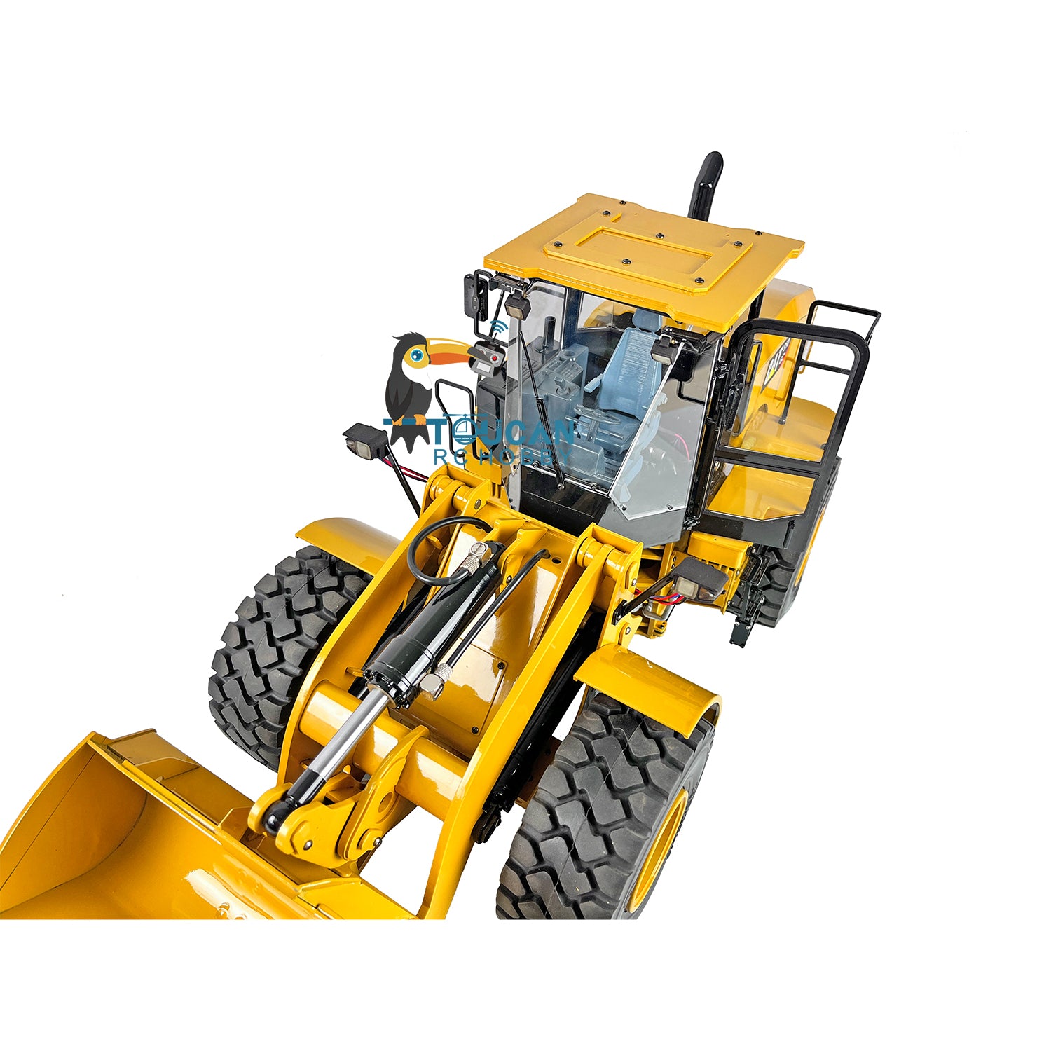 1/12 Scale DIM C95 Radio Controlled Hydraulic Loader Toy - Metal Construction, Light & Sound Effects, Servo Motor, Pre-Assembled & Painted - Perfect for RC Hobbyists, Construction Model Collectors and Indoor Display