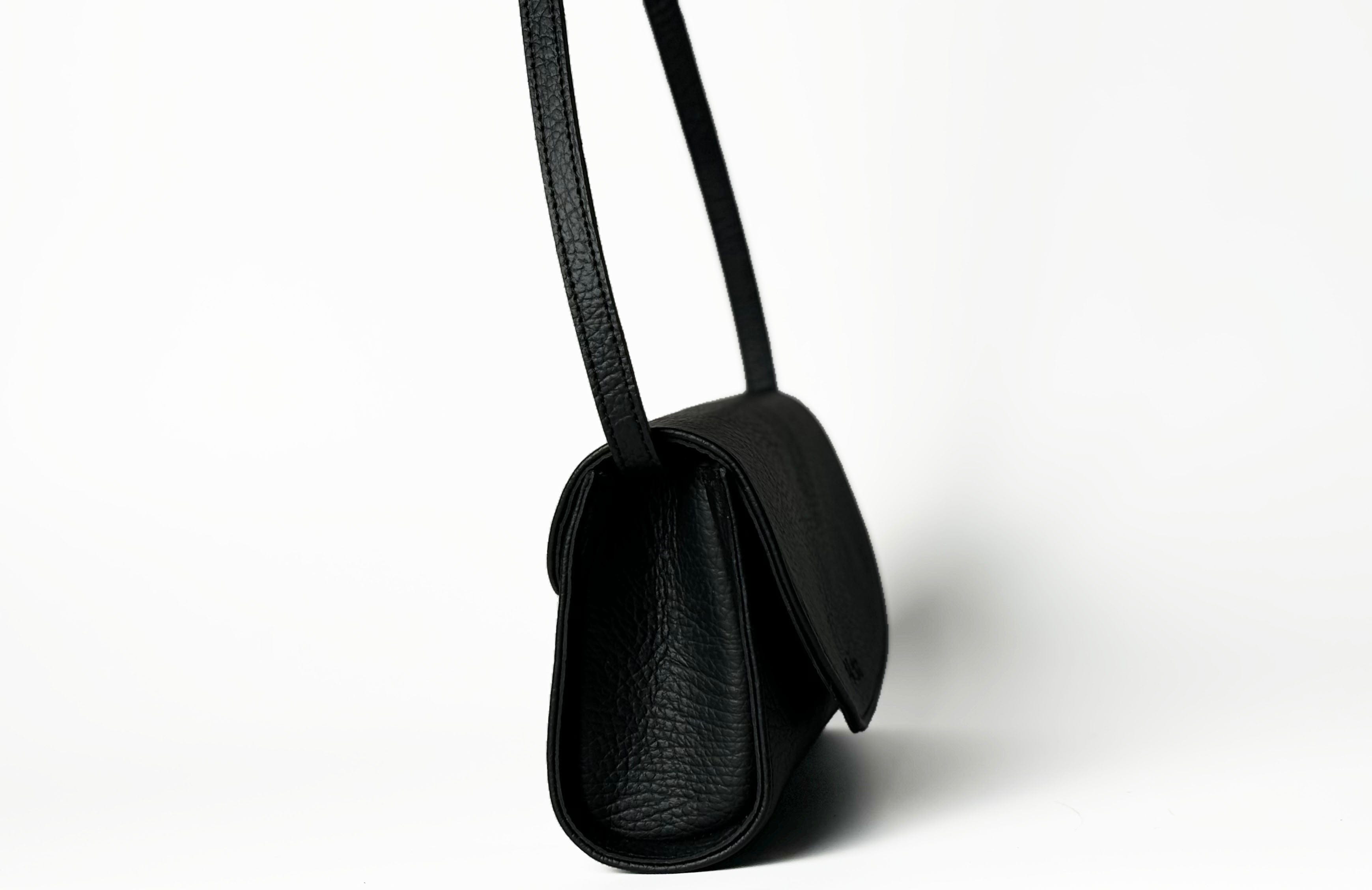 Marlee Apple Leather Vegan Crossbody Bag for Women | Black | Eco-Friendly Purse for Everyday Use, Work & Travel