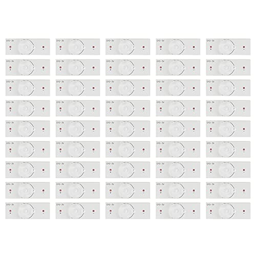 FTVOGUE 50Pcs 3V SMD LED Lens Fiberglass Board Lamp Beads for 32-65 Inch LED TV Backlight Repair - Replacement Parts for TV, Monitor & Electronic Components - Perfect for DIY Fixes & Professional Repairs