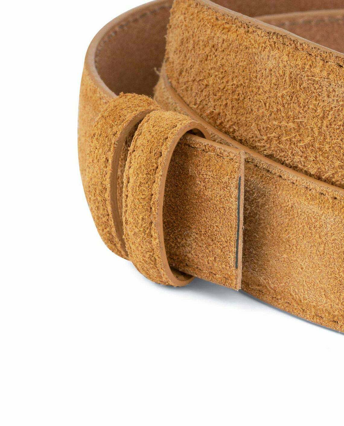 Men's Genuine Camel Suede Belt Strap - 35mm Adjustable Replacement for Ferragamo Buckles | Premium Leather Accessory for Business, Casual & Formal Outfits
