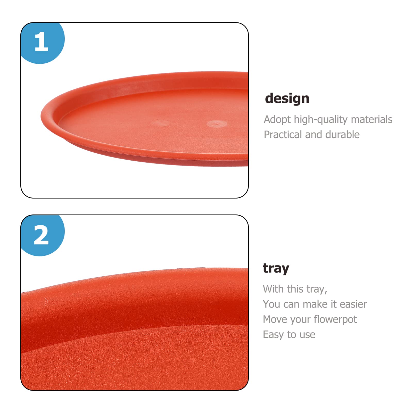 Hemoton 10-Pack Oval Plastic Plant Saucers - Water Trays for Flower Pots, Gardening Supplies, Indoor/Outdoor Use - Perfect for Drainage Protection on Decks, Patios & Windowsills
