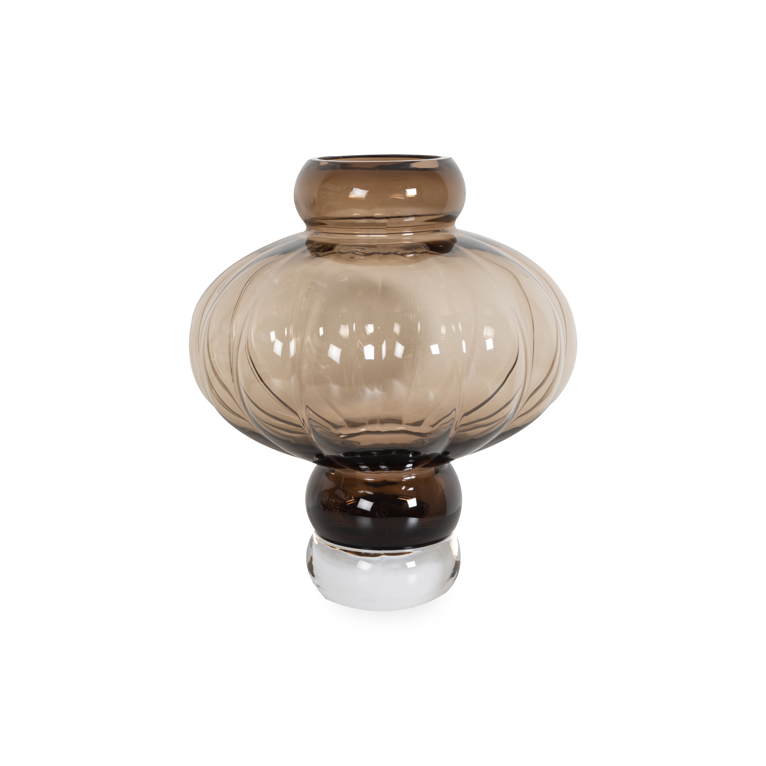 Glass Smoke Balloon Vase - Elegant Decorative Centerpiece for Weddings, Parties & Home Decor