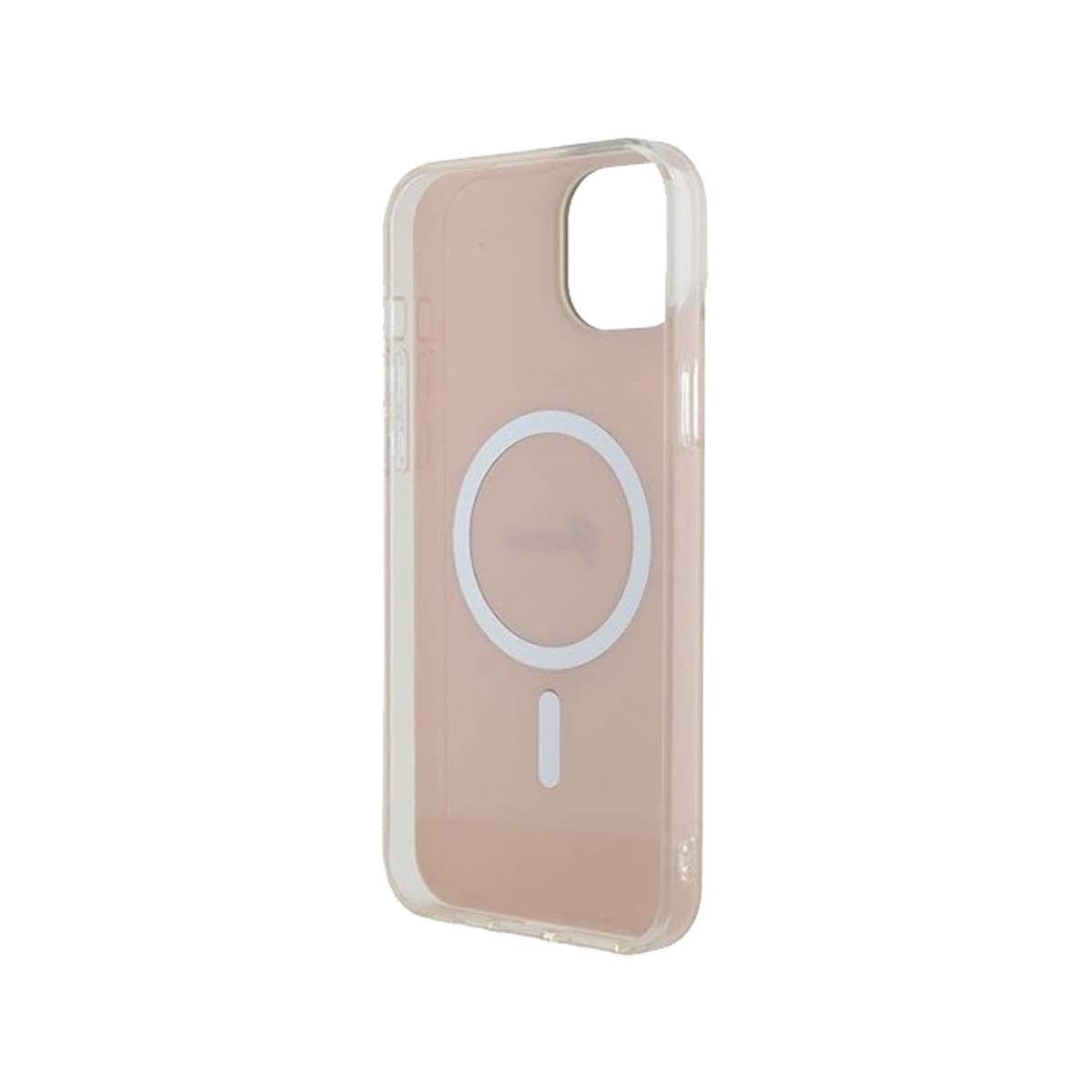 Guess Saffiano Leather MagSafe Phone Case for iPhone 15 - Slim Protective Cover with Magnetic Alignment, Pink | Perfect for Work, Travel & Everyday Use