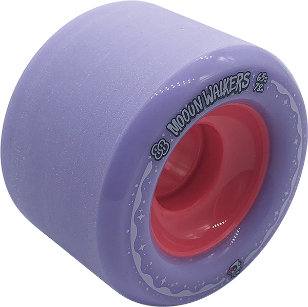 88 Wheels Mooonwalker 65mm 78a Purple/Pink Longboard Wheels (Set of 4) - High Performance Skateboard Wheels for Cruising, Downhill & Freestyle Riding