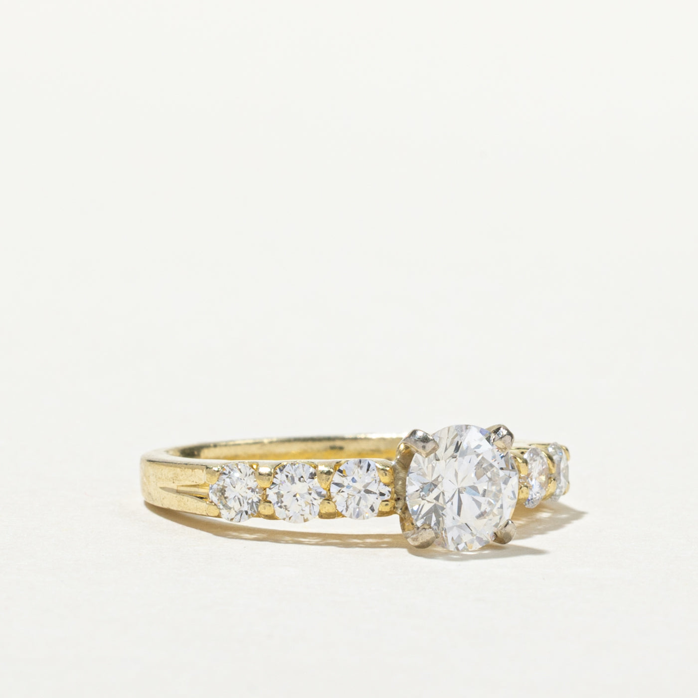 1.53ctw Round Brilliant Cut Diamond Accented Engagement Ring - Size 6 | Elegant Wedding & Proposal Jewelry for Her