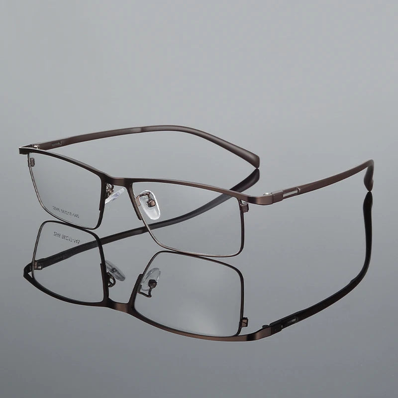 Bclear Unisex Full Rim Square Alloy Eyeglasses 42546 - Stylish Lightweight Frame for Men & Women - Perfect for Reading, Work, and Everyday Wear