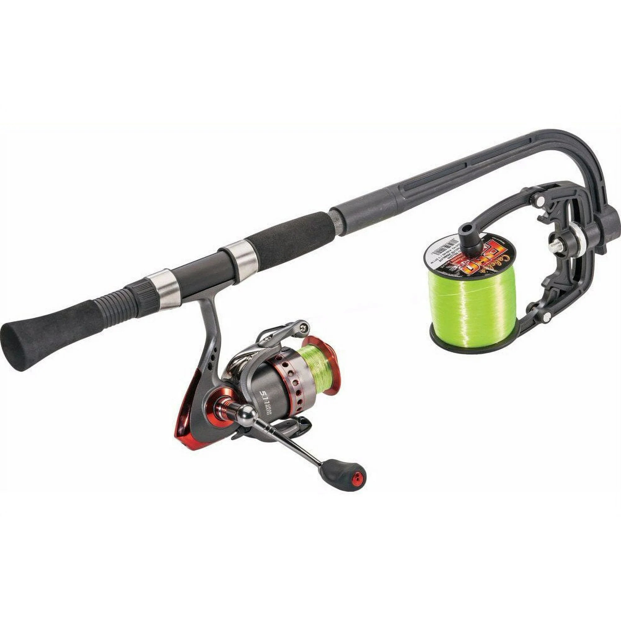 American Premier LW001 BLACK Ultimate Line Winding System - Heavy Duty Fishing Reel Spooler for Saltwater & Freshwater Anglers | Perfect for Boat, Shore, and Ice Fishing