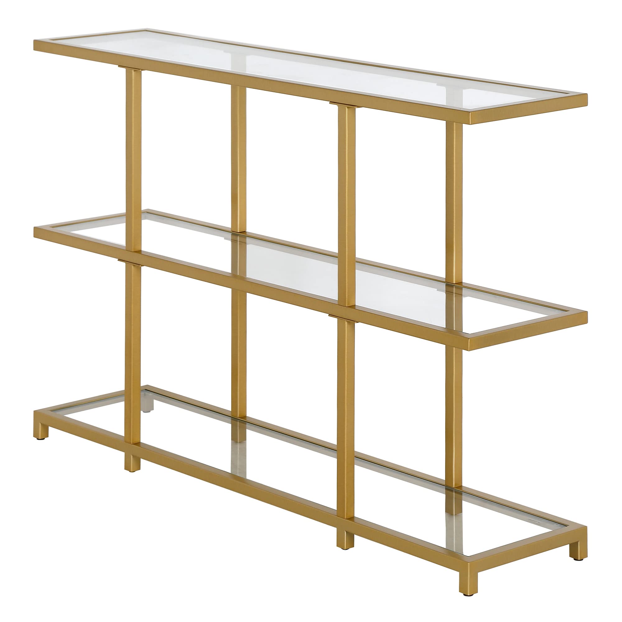 42'' Wide Rectangular Brass Console Table - Modern Entryway & Hallway Furniture for Living Room Decor | Greenwich Home Collection