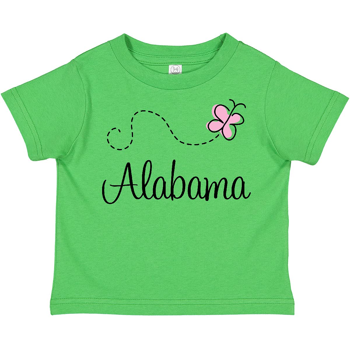 Inktastic Butterfly Alabama Toddler T-Shirt - Cute Graphic Tee for Boys & Girls - Soft Cotton Kids Shirt - Perfect for Playdates, Daycare & Family Outings