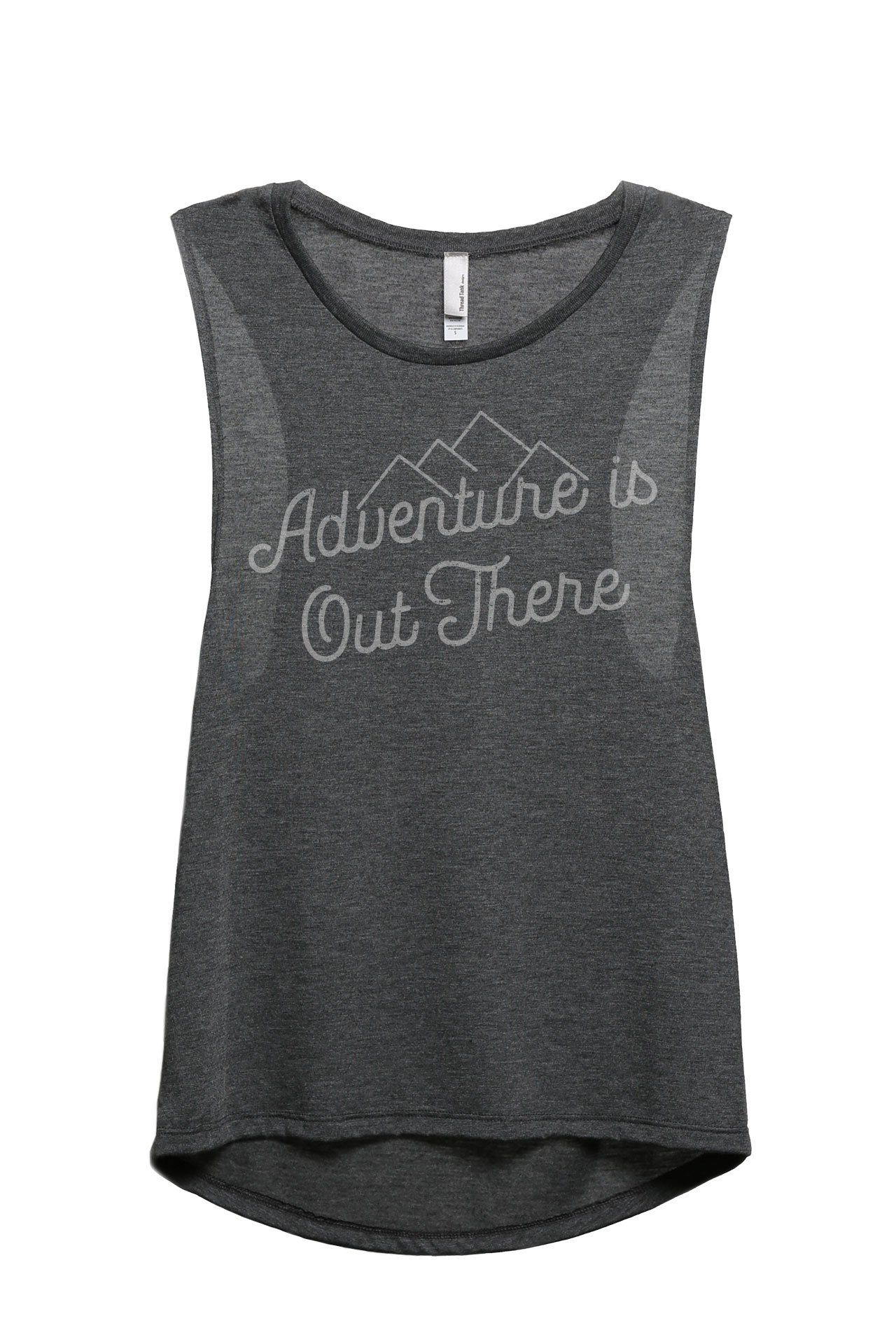 Adventure is Out There Women's Fashion Sleeveless Muscle Tank Top Tee - Workout, Yoga, Running & Summer Casual Wear
