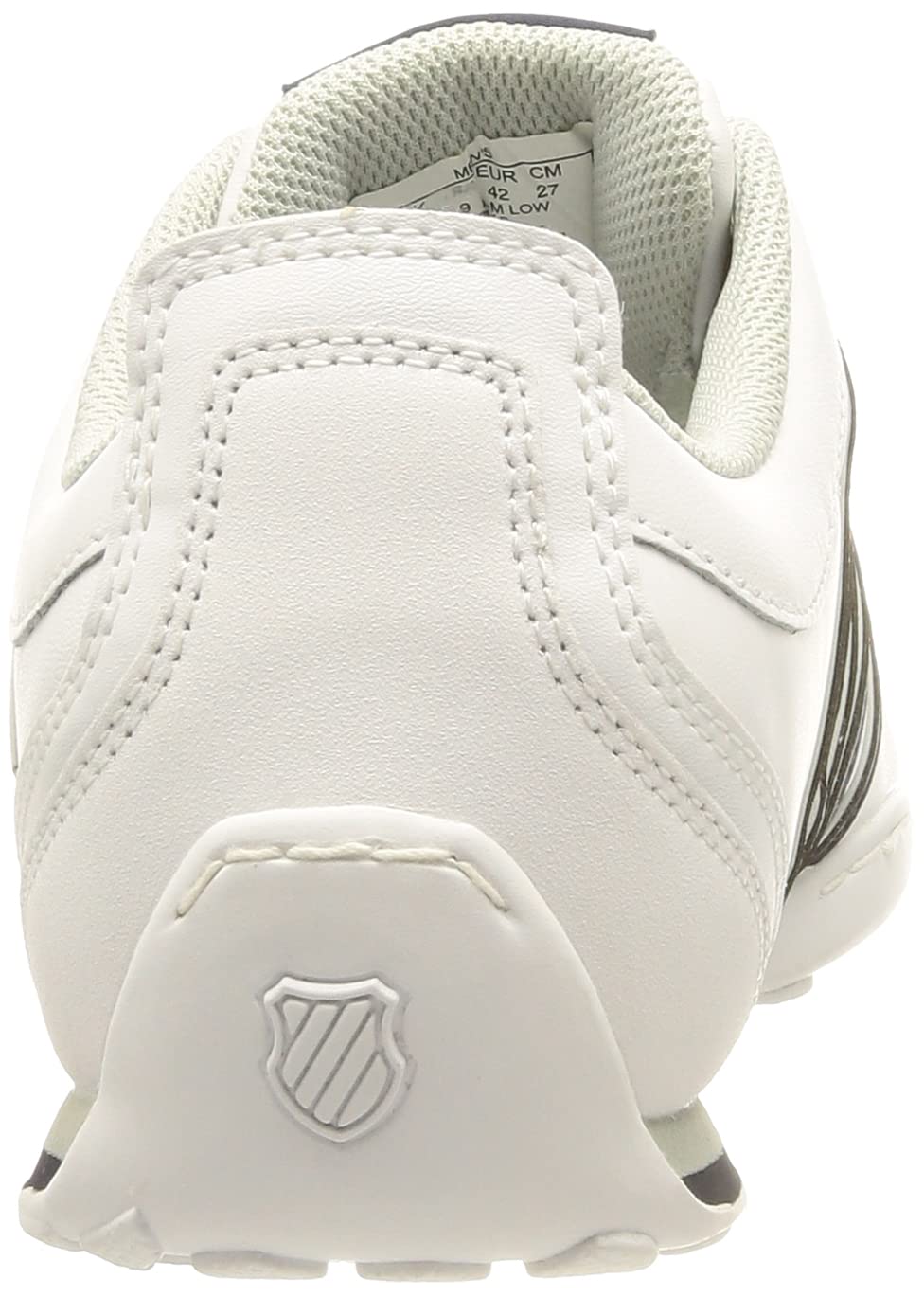 K-Swiss Men's Classic White Low-Top Sneakers Size 14 - Comfortable Casual Shoes for Walking, Gym & Everyday Wear