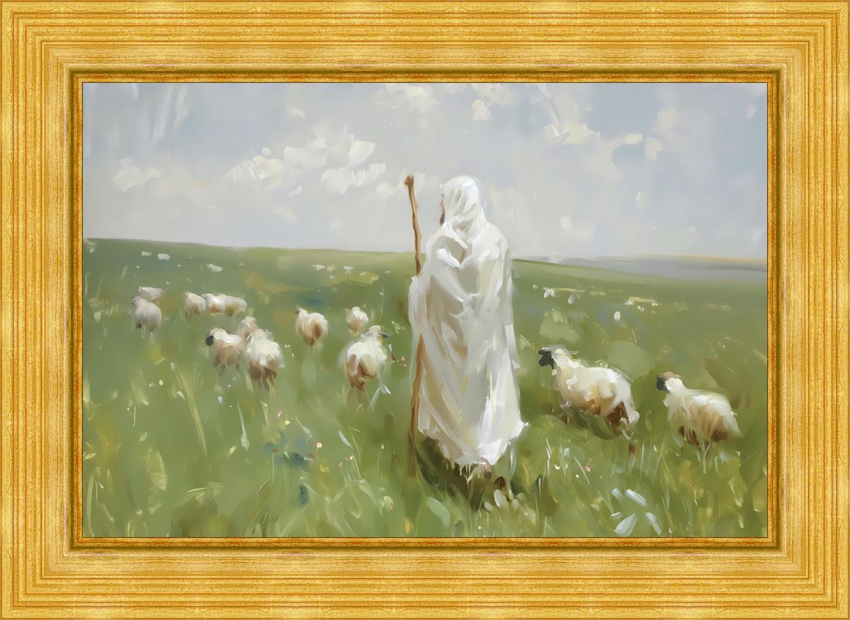 He Leadeth My Soul - Inspirational Christian Wall Art for Home & Office Decor - Perfect for Living Room, Bedroom, Church & Gift Giving