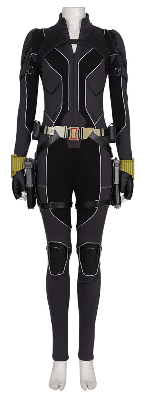 Yelena Belova Black Widow Deluxe Costume Set for Women - Jacket, Vest & Jumpsuit | Natasha Romanoff Cosplay Outfit for Halloween, Comic Con & Marvel Themed Parties
