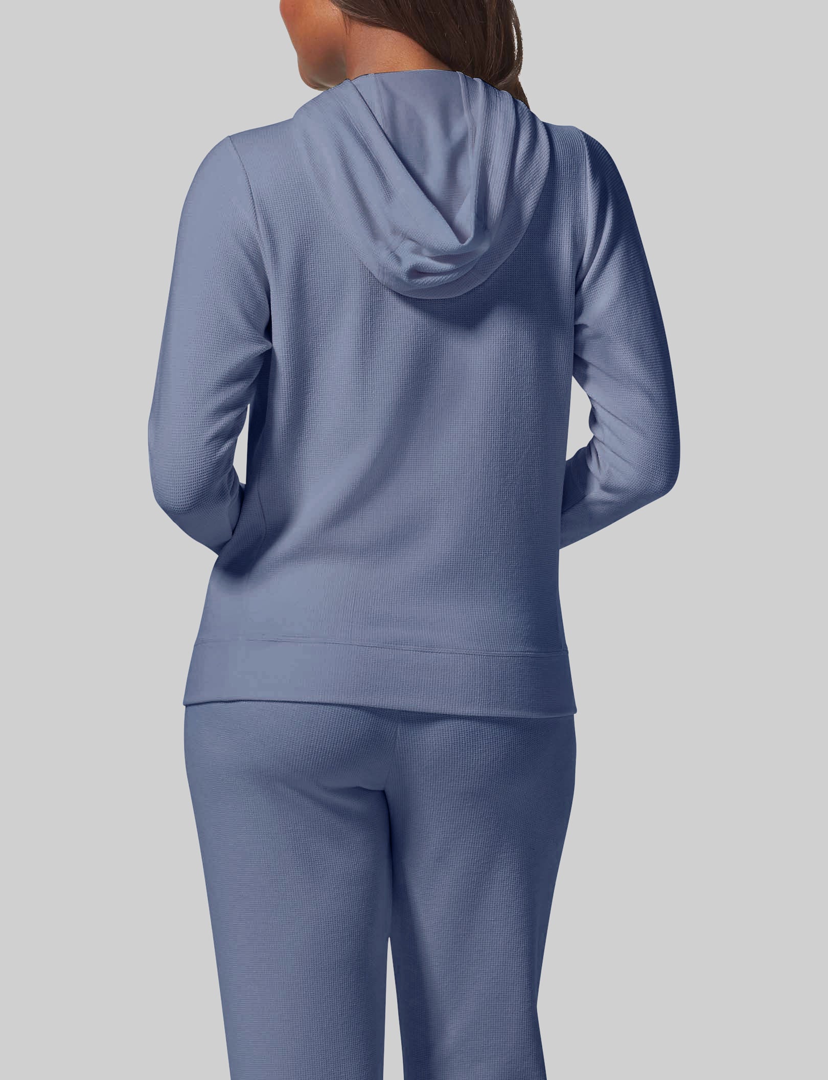 Women's Zen Waffle Hoodie - Soft Cozy Pullover Sweatshirt for Yoga, Lounge & Casual Wear | Breathable Comfort for Everyday Relaxation