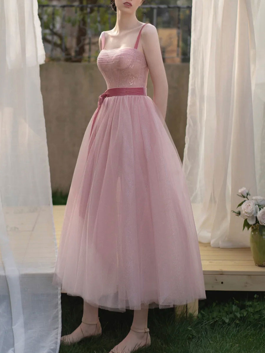 Elegant Pink A-Line Tulle Short Prom Dress for Homecoming - Perfect for Dances, Parties & Special Occasions