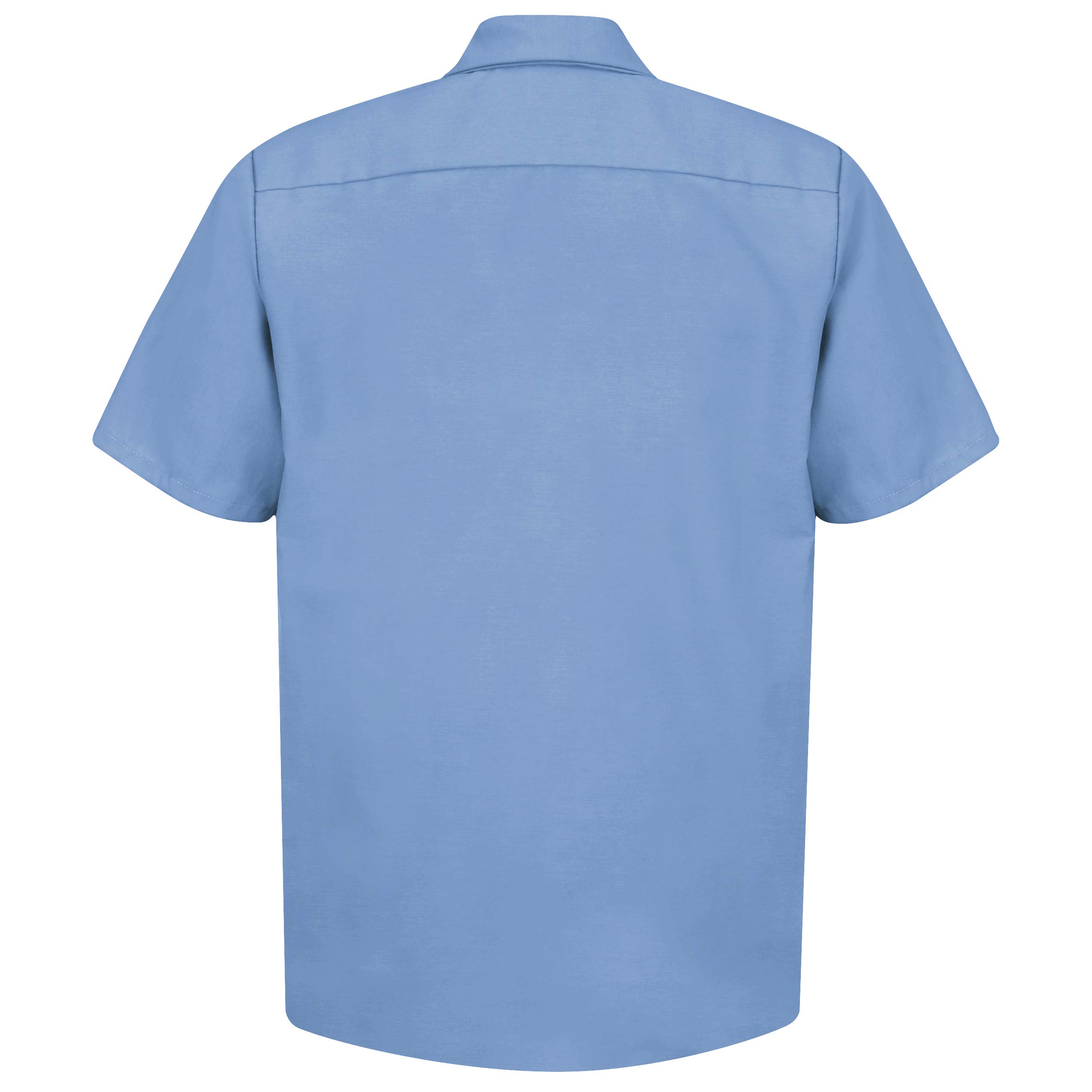 Red Kap SP24 Industrial Work Shirts - Light Blue 2XL (5-Pack) | Durable Cotton Button-Down Shirts for Construction, Mechanics & Warehouse Workers