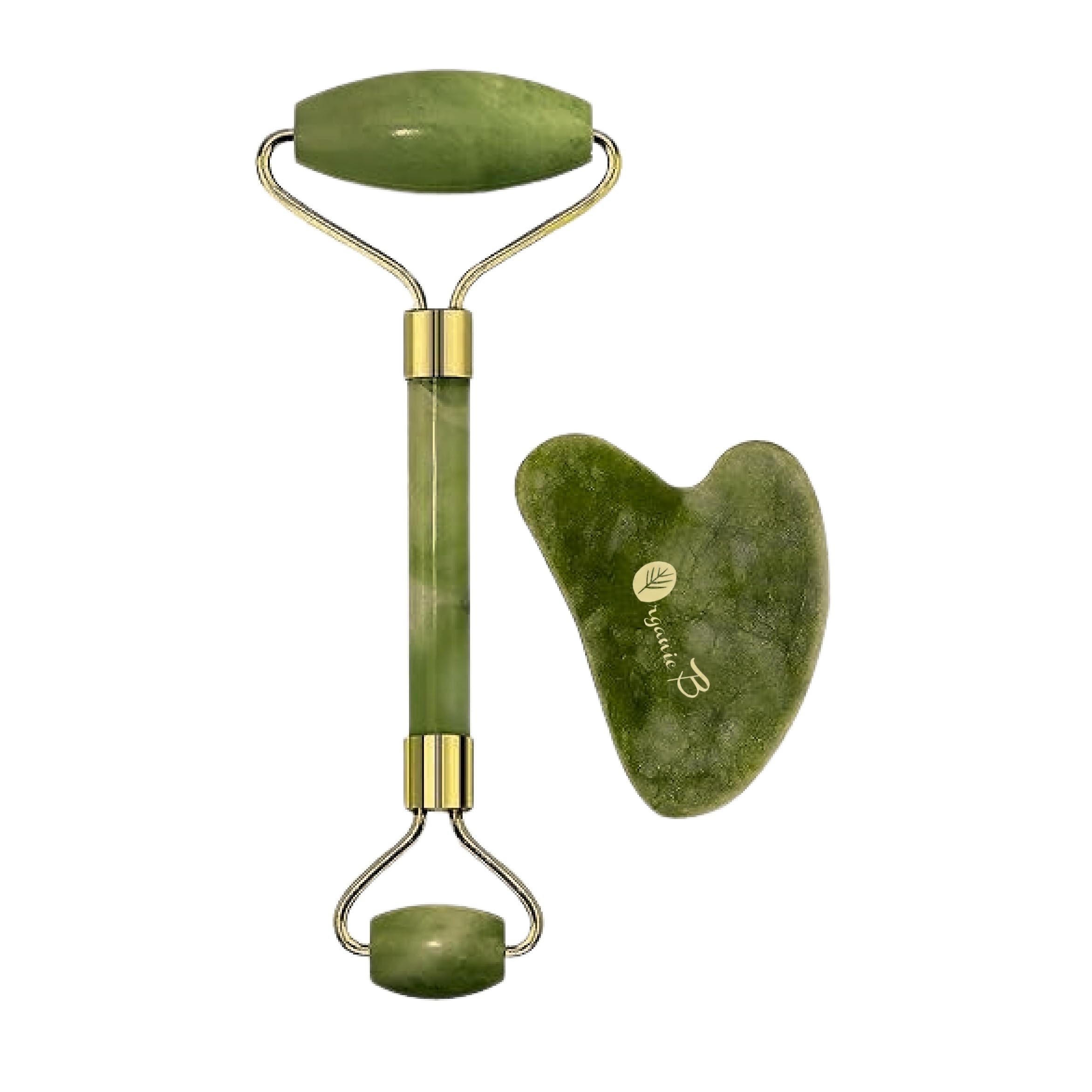Organic Green Quartz Jade Roller for Women & Men – Face Massage Tool to Reduce Wrinkles, Puffiness & Stress | Natural Skincare for Glowing Skin | Use for Eyes, Jaw, Neck & Facial Acupressure Therapy | Perfect for Morning Routine, Spa Day & Self-Care Relaxation
