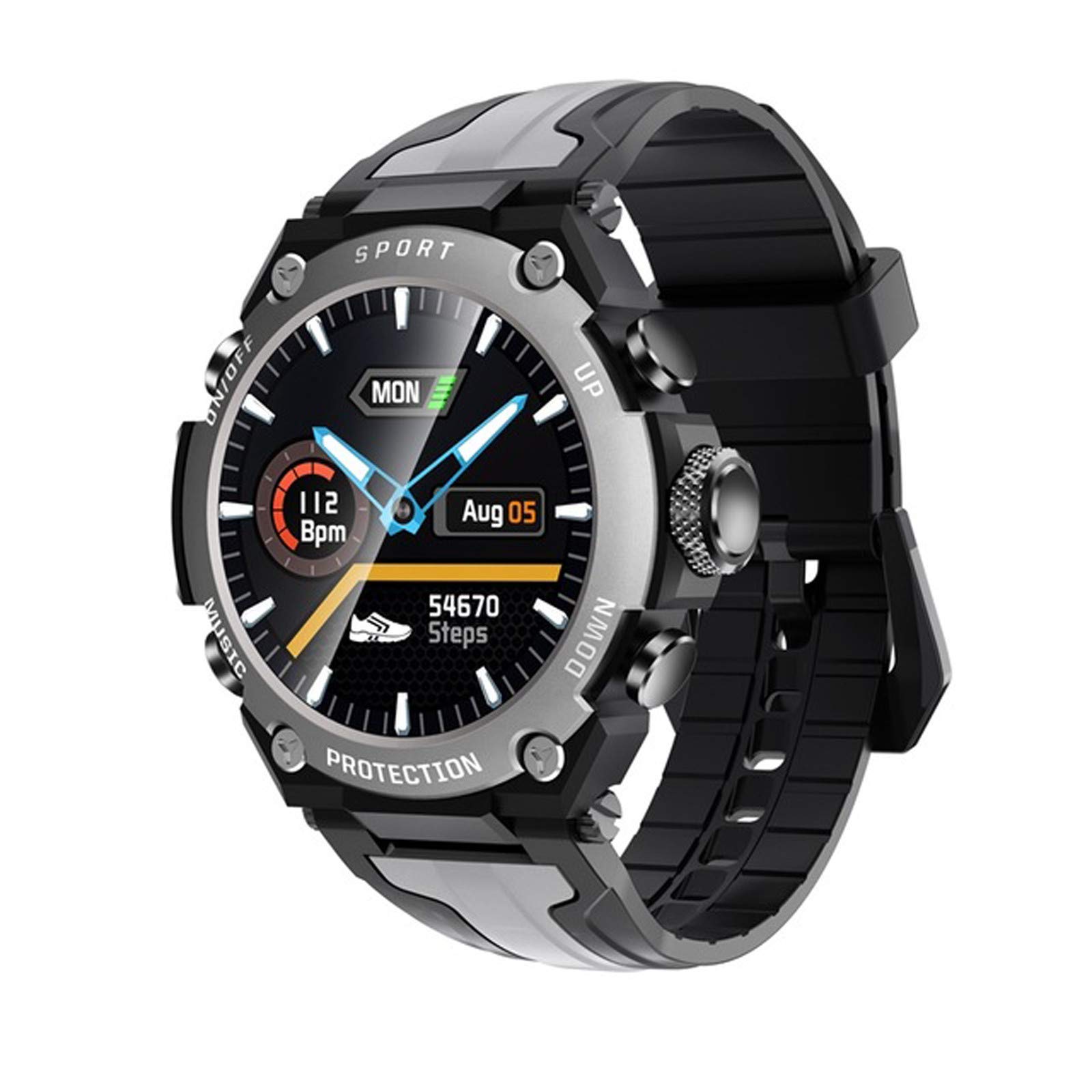 2020 Bluetooth Smart Watch DK10 - Waterproof Fitness Tracker with Music, Heart Rate Monitor for Outdoor Sports & Running - Perfect for Gym, Hiking & Daily Activity Tracking