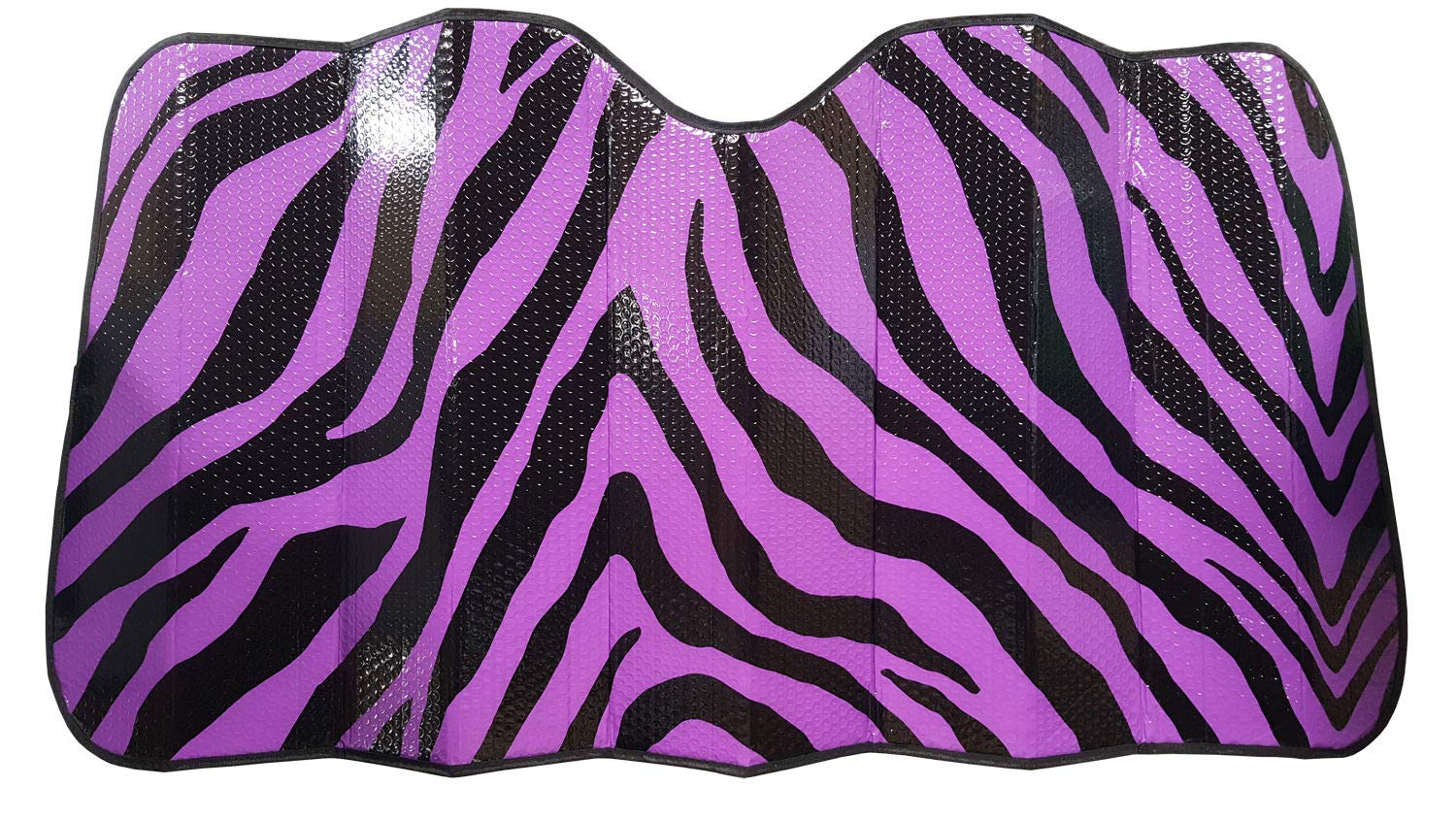 Universal C.P.R. Bubble Accordion Zebra Pattern Car Windshield Sun Shade 57