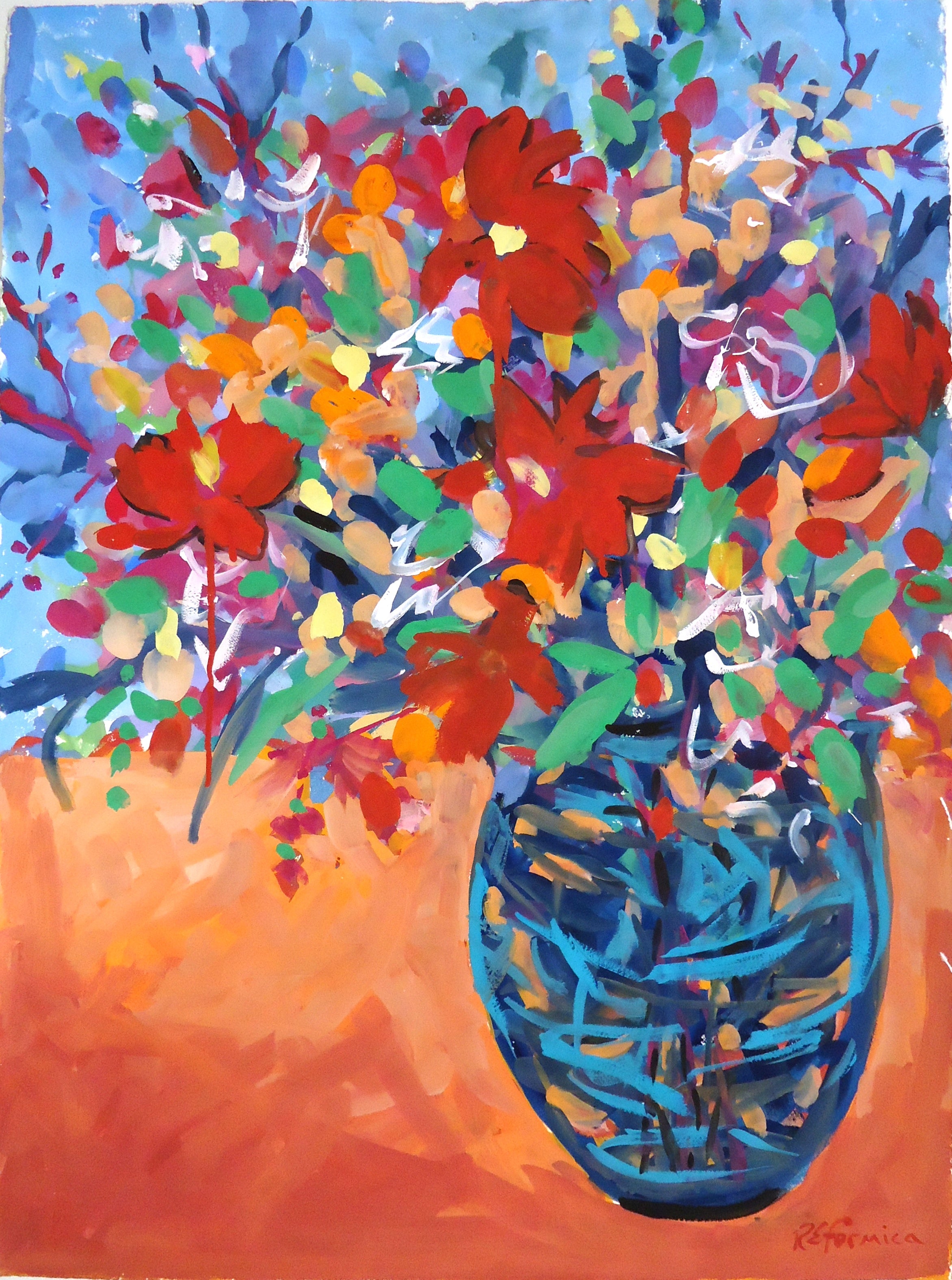 Ruth Formica: Flowers on a Wednesday - Beautiful Floral Art Print for Home & Office Decor | Perfect for Living Room, Bedroom, or Gift Giving