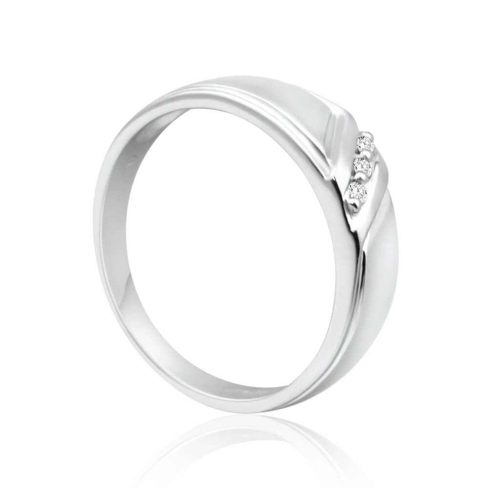 9ct White Gold Diamond Ring Set with 6 Points Diamonds - Elegant Wedding & Engagement Jewelry for Women